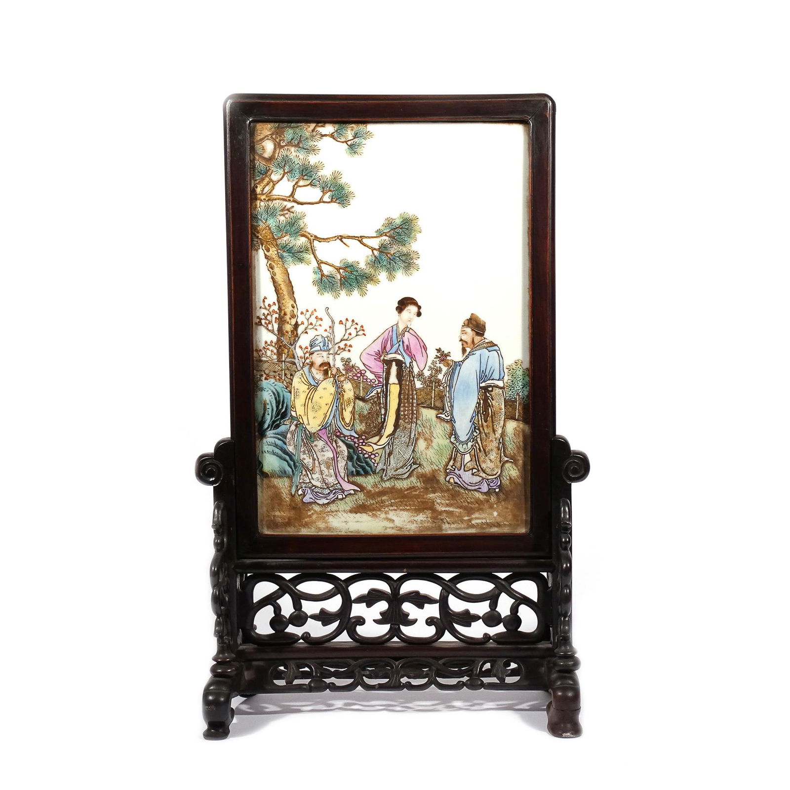 CHINESE PORCELAIN TABLE SCREEN (1 of 14)