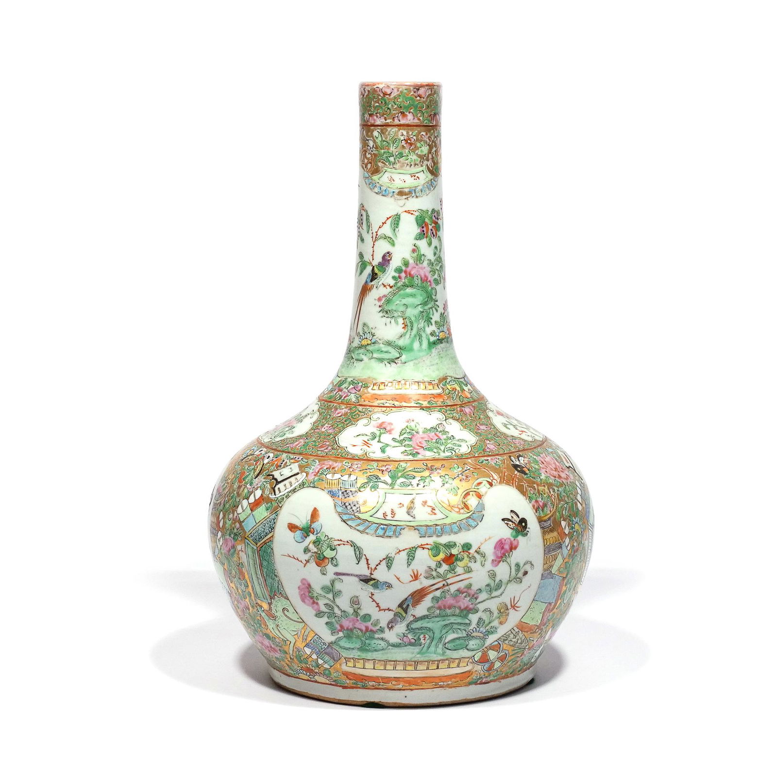 CHINESE EXPORT PORCELAIN BOTTLE VASE (1 of 11)