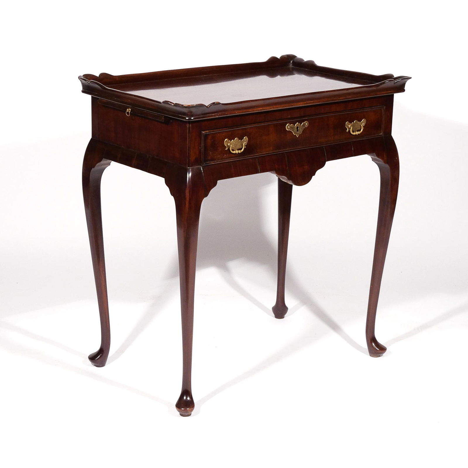 AMERICAN CHIPPENDALE MAHOGANY TRAY TOP TABLE (1 of 15)