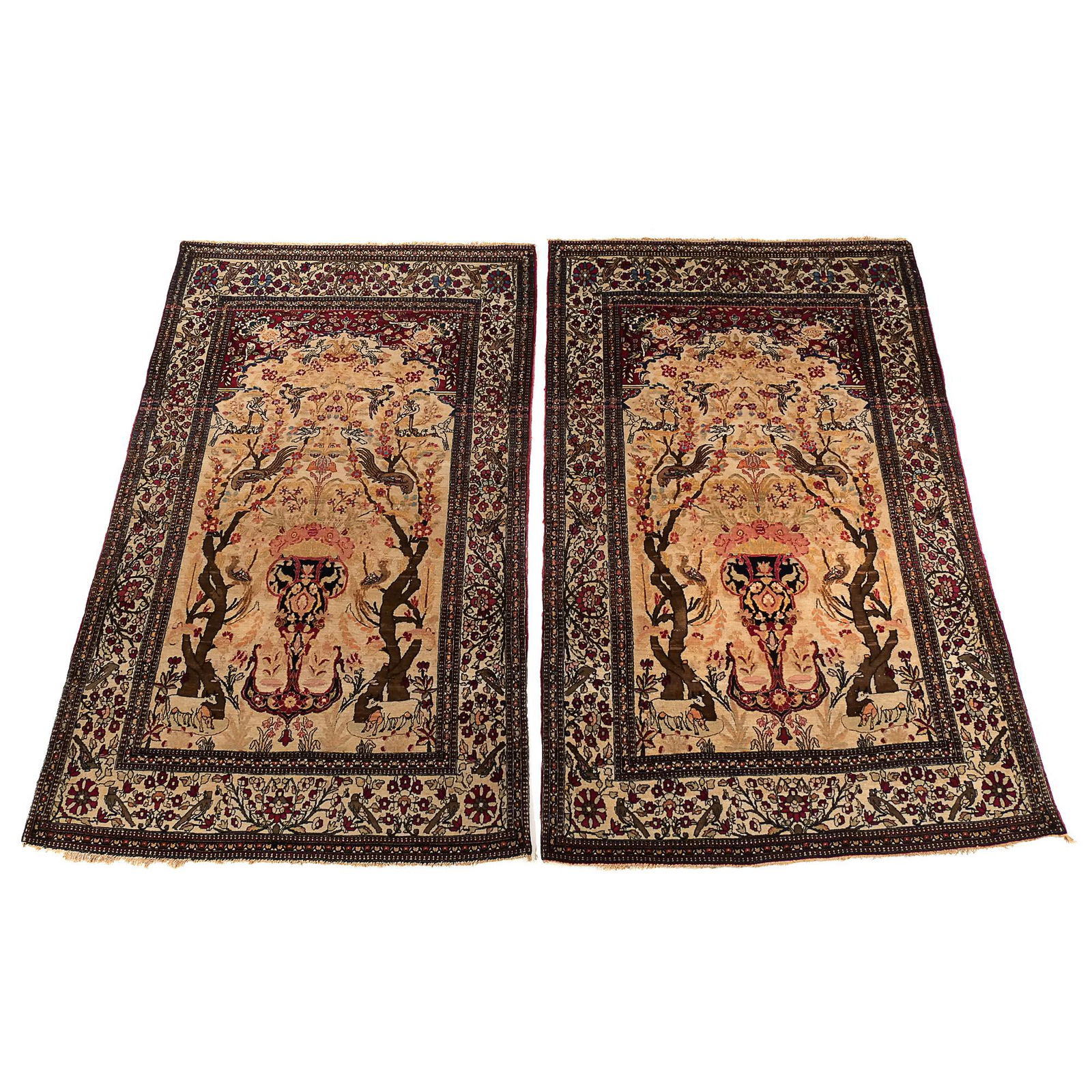 PAIR KERMAN "TREE of LIFE" RUGS (1 of 14)