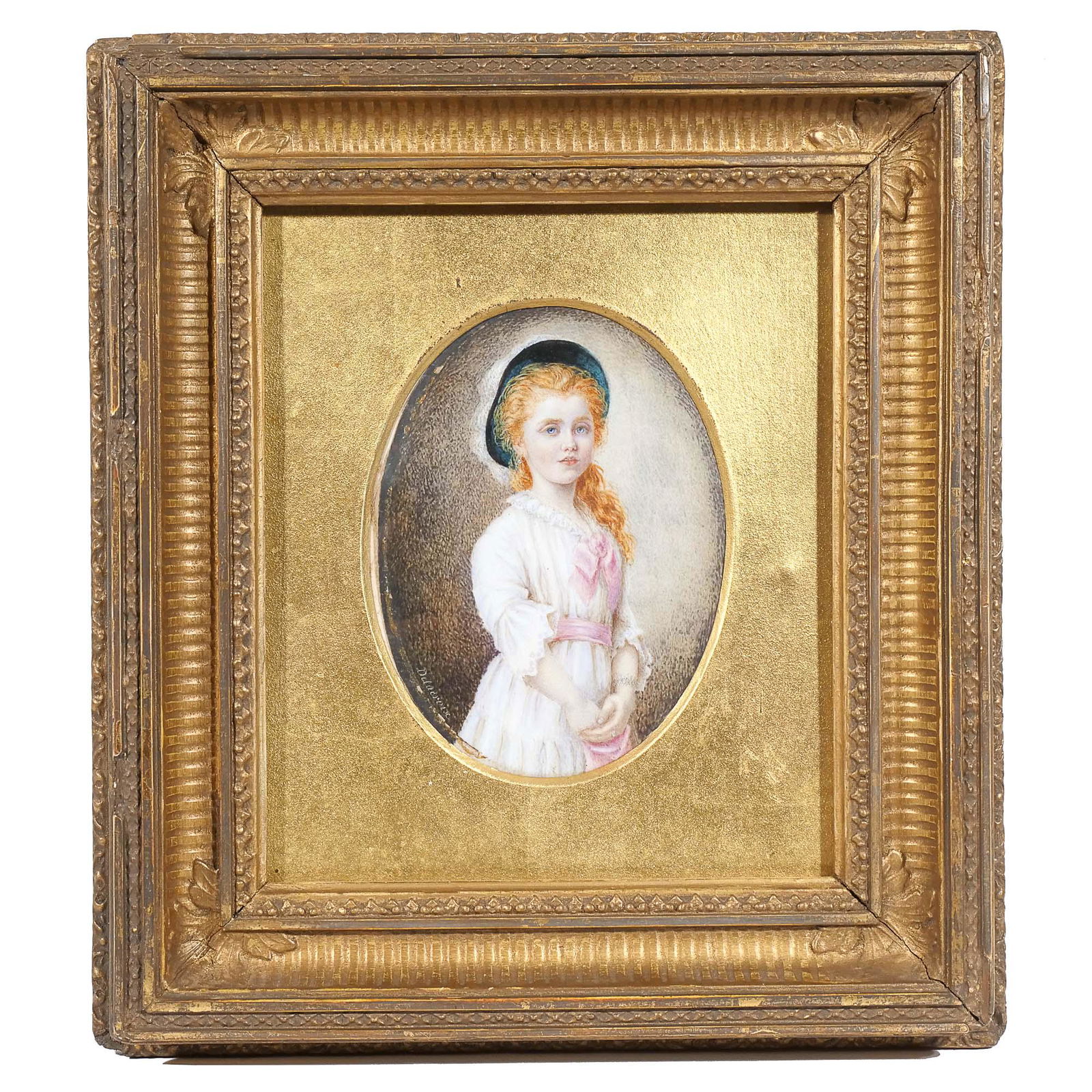PORTRAIT MINIATURE SIGNED "DELACROIX" (1 of 9)