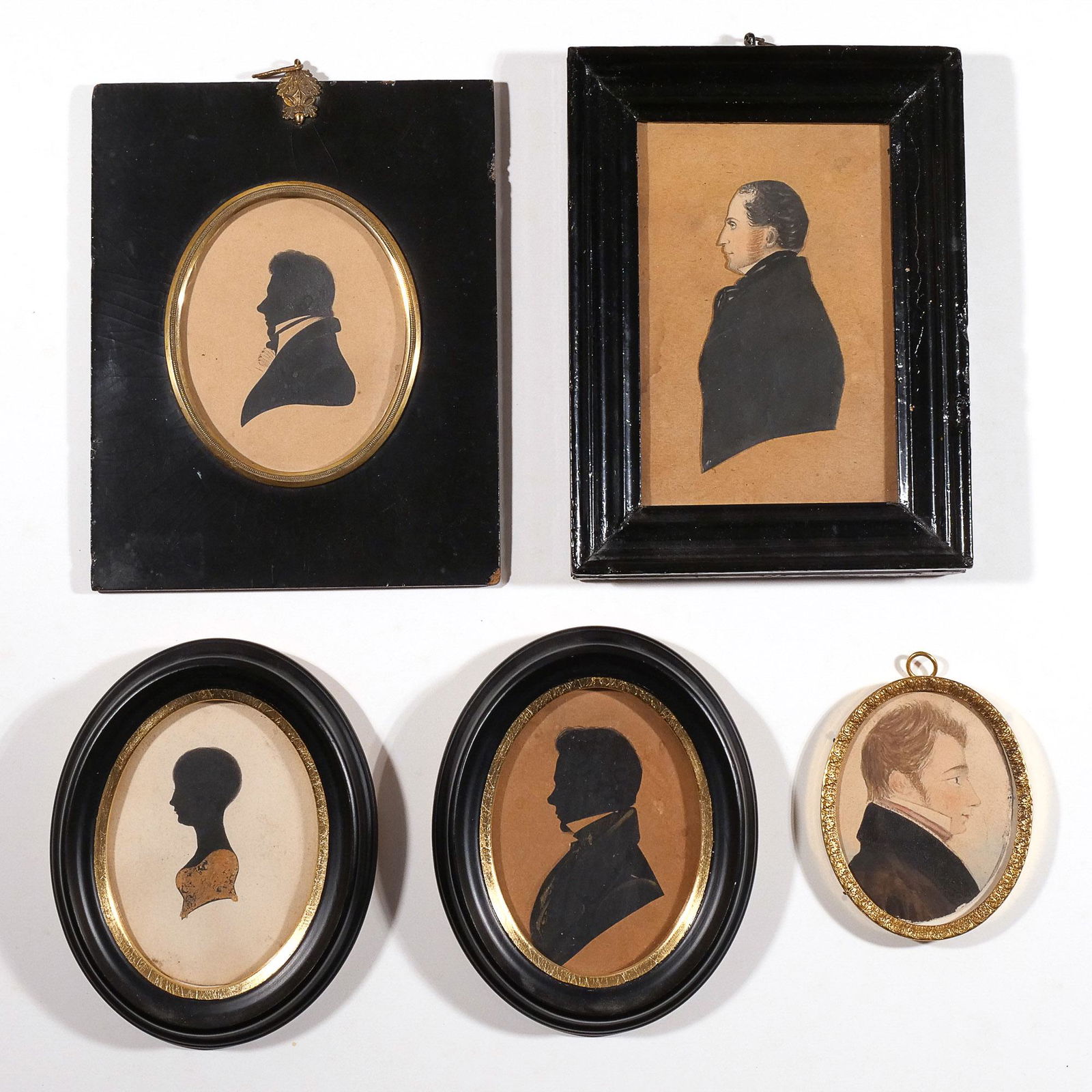 (5pc) PORTRAIT MINIATURES ON PAPER (1 of 12)