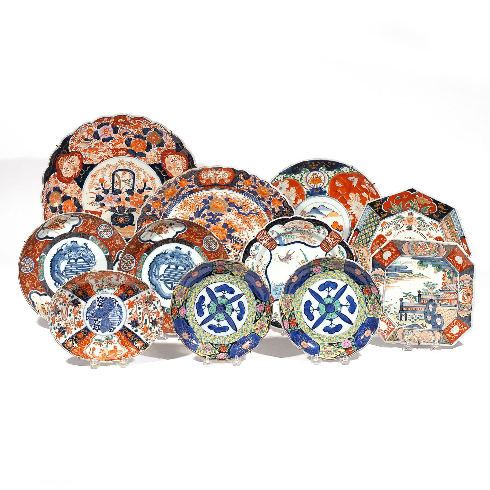 (11pc) IMARI PORCELAIN DISHES (1 of 14)