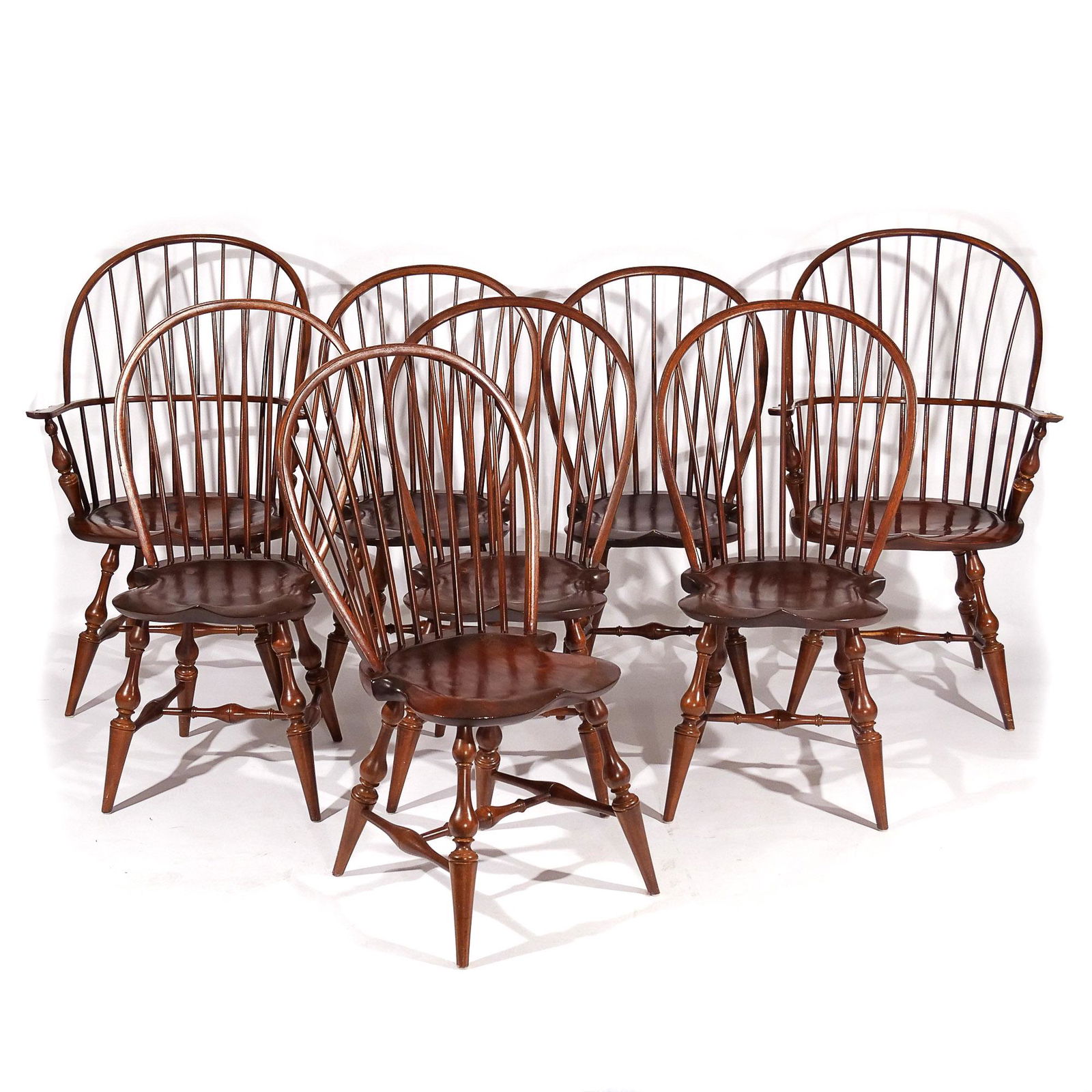 (8pc) SET D.R. DIMES WINDSOR CHAIRS (1 of 16)
