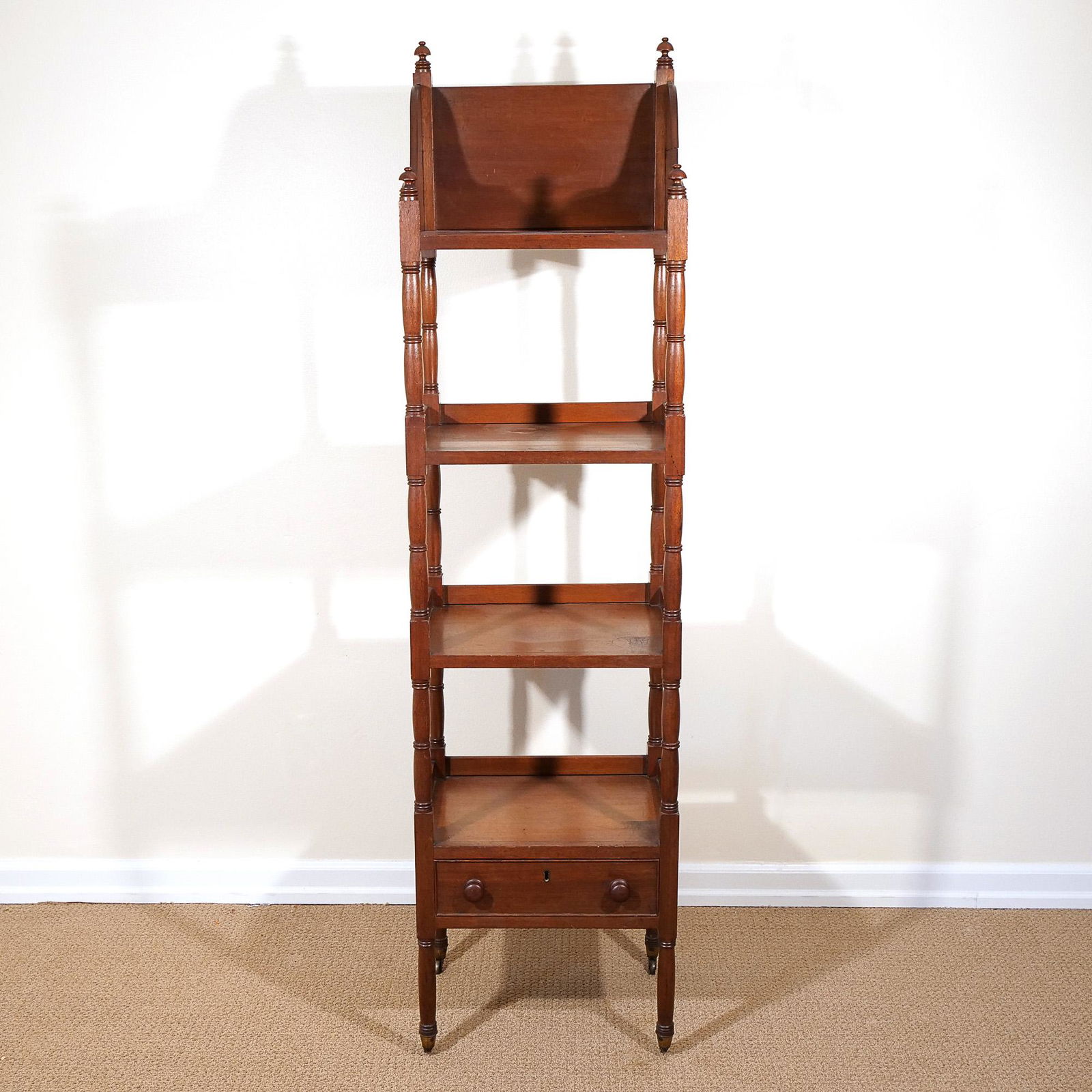 EARLY 19th CENTURY REGENCY TALL MAHOGANY ETAGERE (1 of 11)