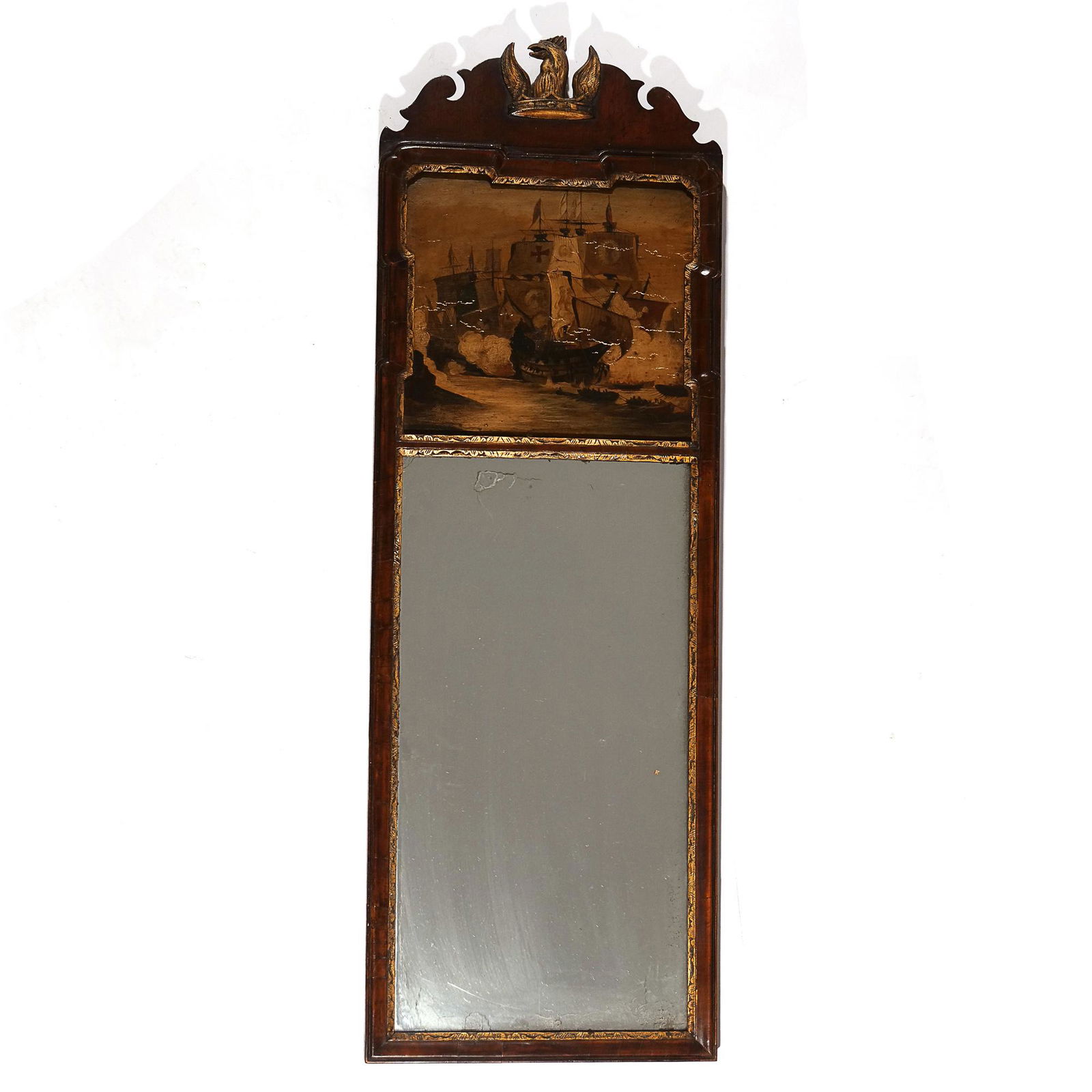 [NAUTICAL] IRISH MAHOGANY & PAINTED MIRROR (1 of 10)
