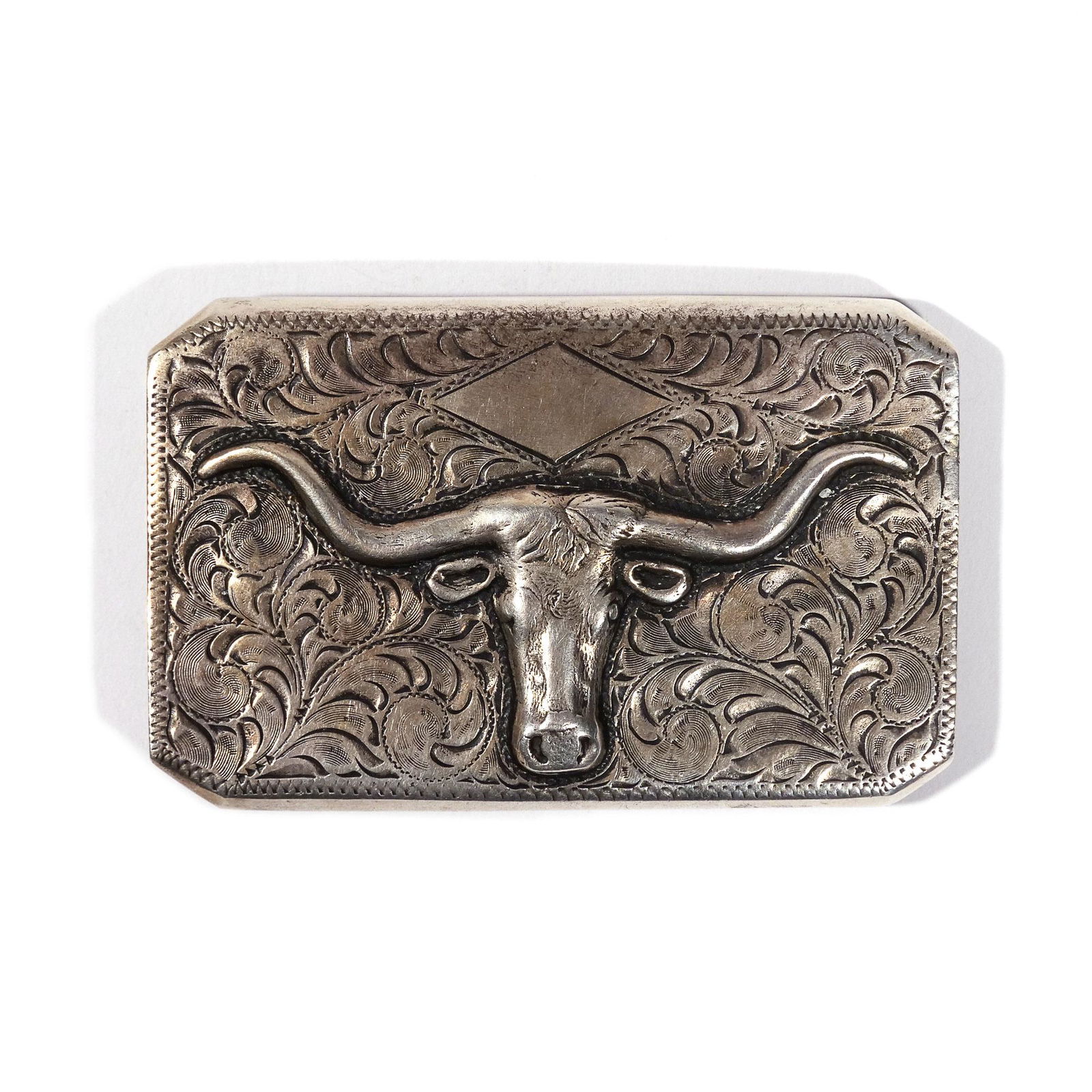 BOHLIN STERLING LONGHORN TROPHY BELT BUCKLE (1 of 4)