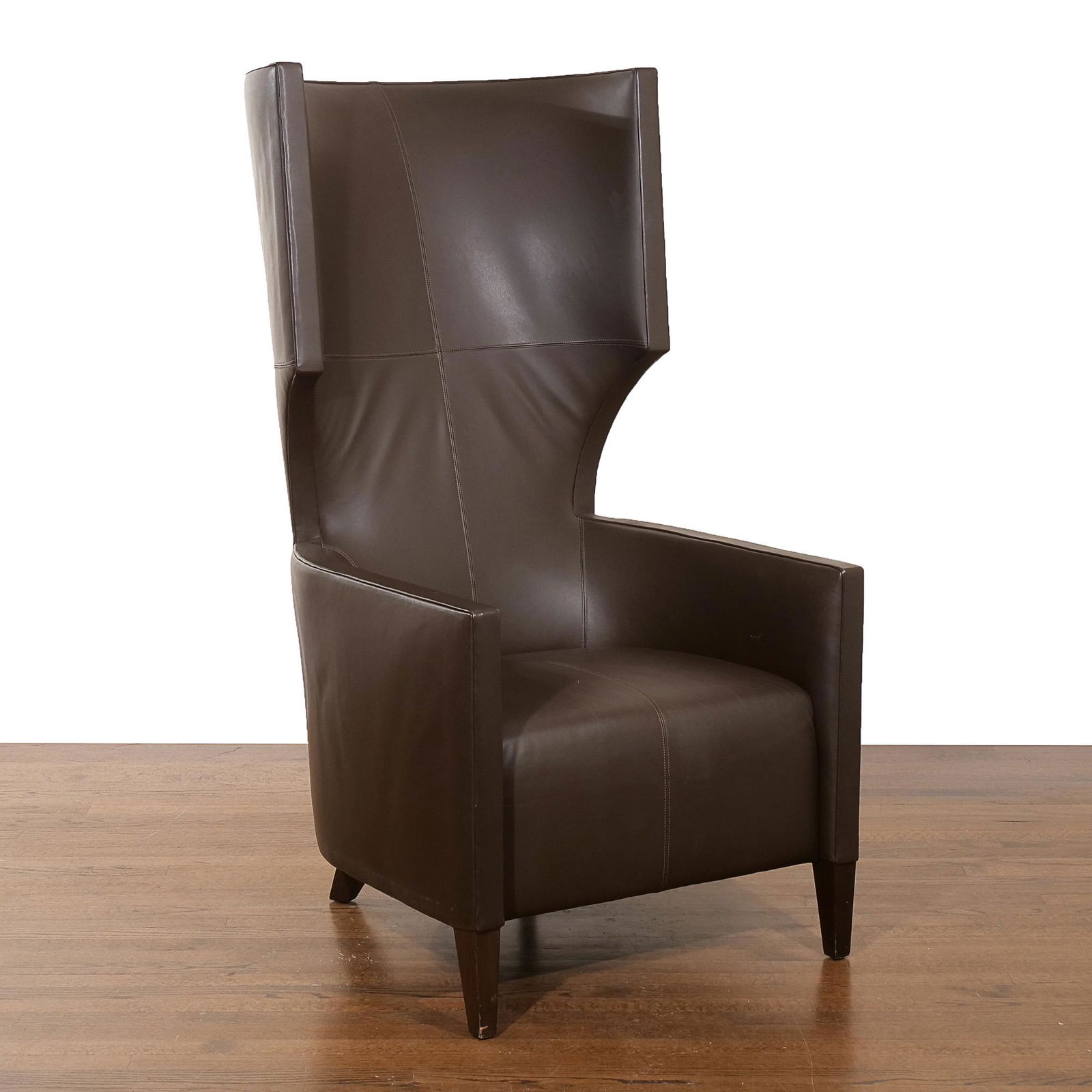 BREUTON HIGH-BACK LEATHER WINGCHAIR (1 of 10)
