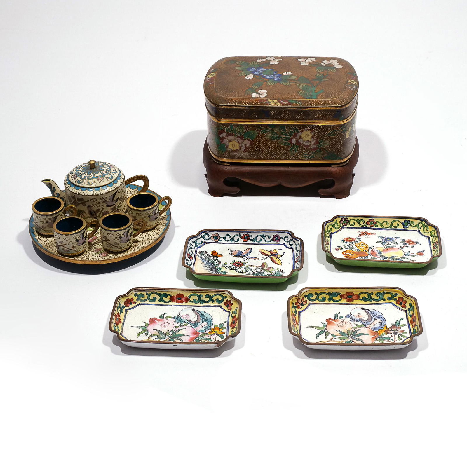 (11pc) MISC. ASIAN CLOISONNE ITEMS (1 of 14)