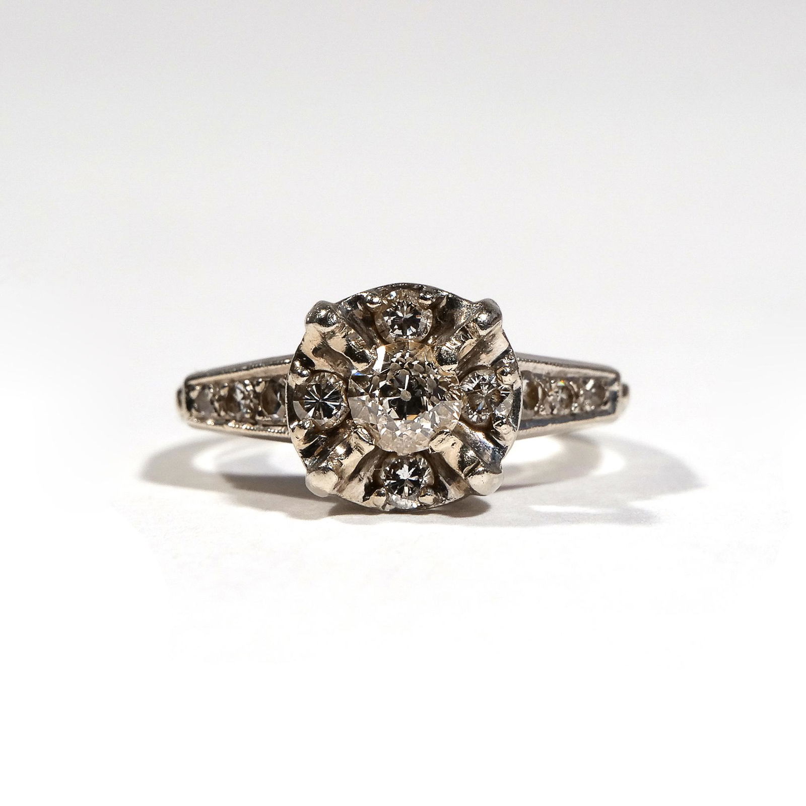 OLD EUROPEAN CUT DIAMOND RING (1 of 4)