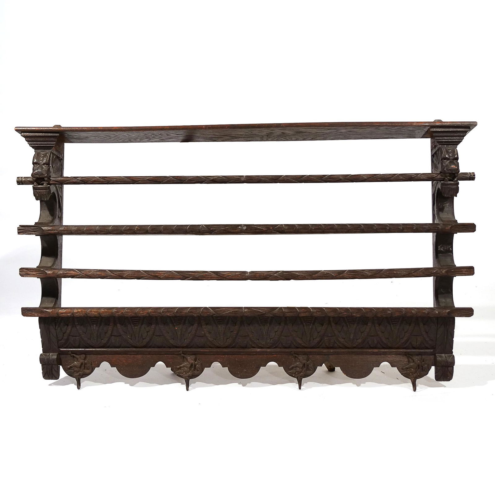 RENAISSANCE REVIVAL CARVED PLATE RACK (1 of 11)