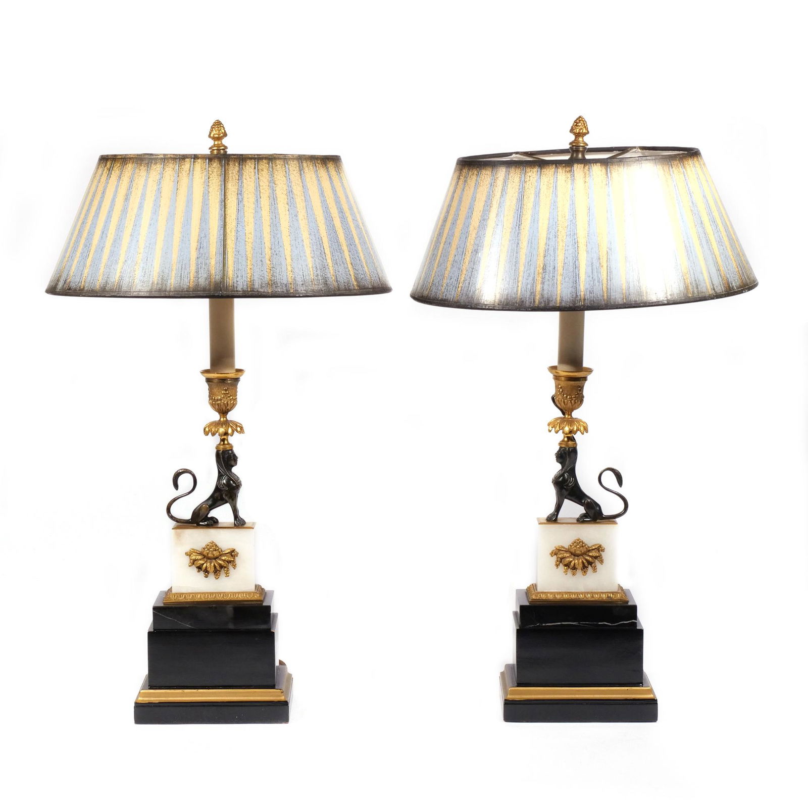 PAIR 19th CENTURY NEOCLASSICAL CANDLESTICKS (1 of 15)