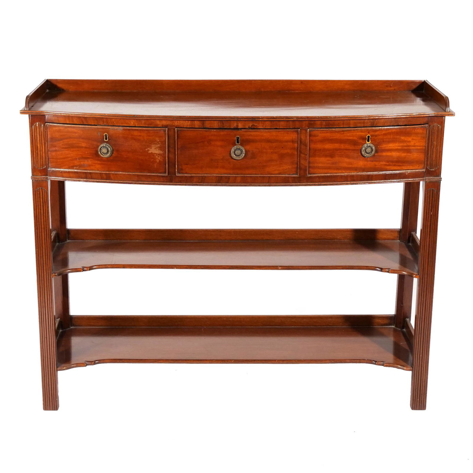 REGENCY BOWED MAHOGANY SERVER (1 of 9)