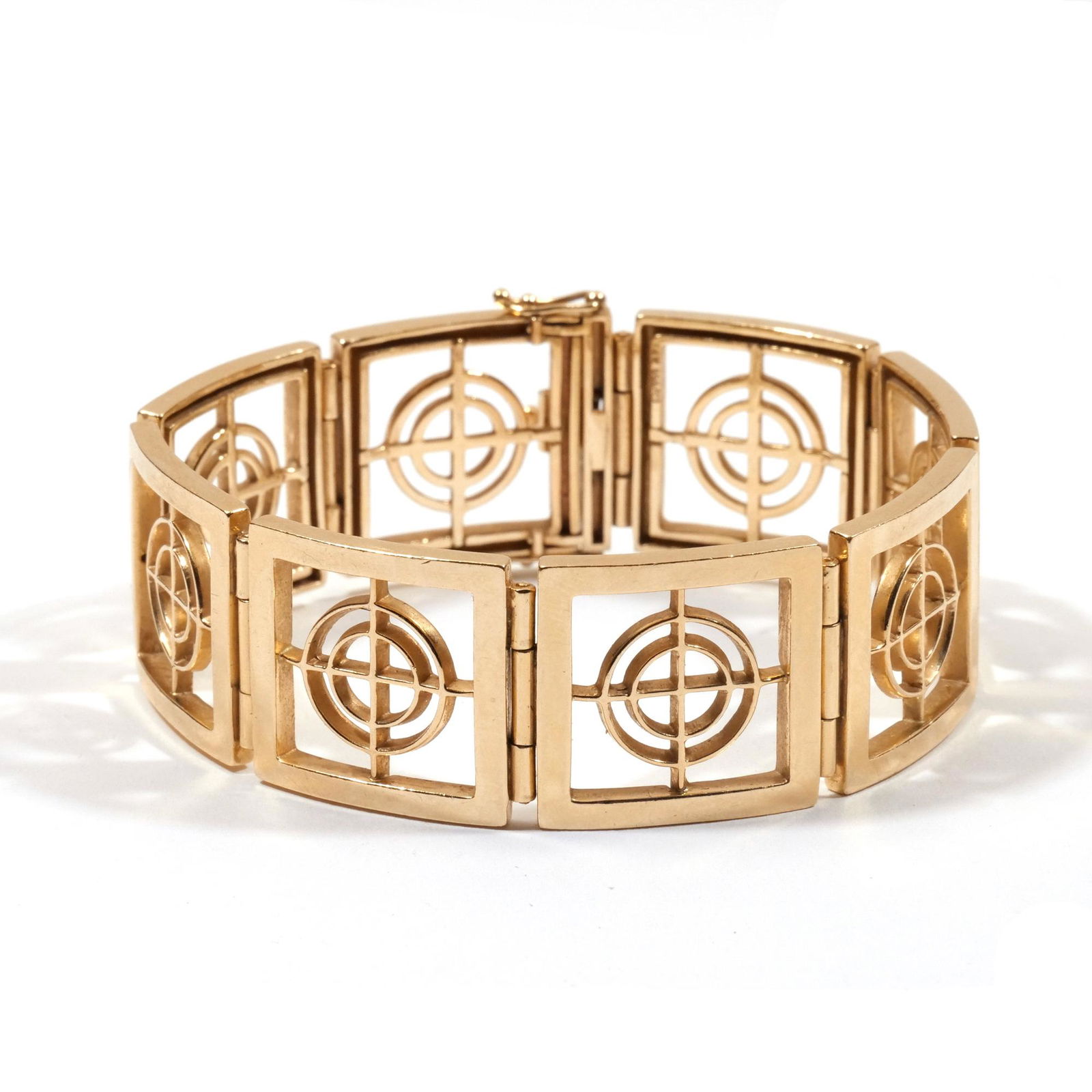 AGA CORREA & SON 14k GOLD "BULLSEYE" BRACELET (1 of 8)