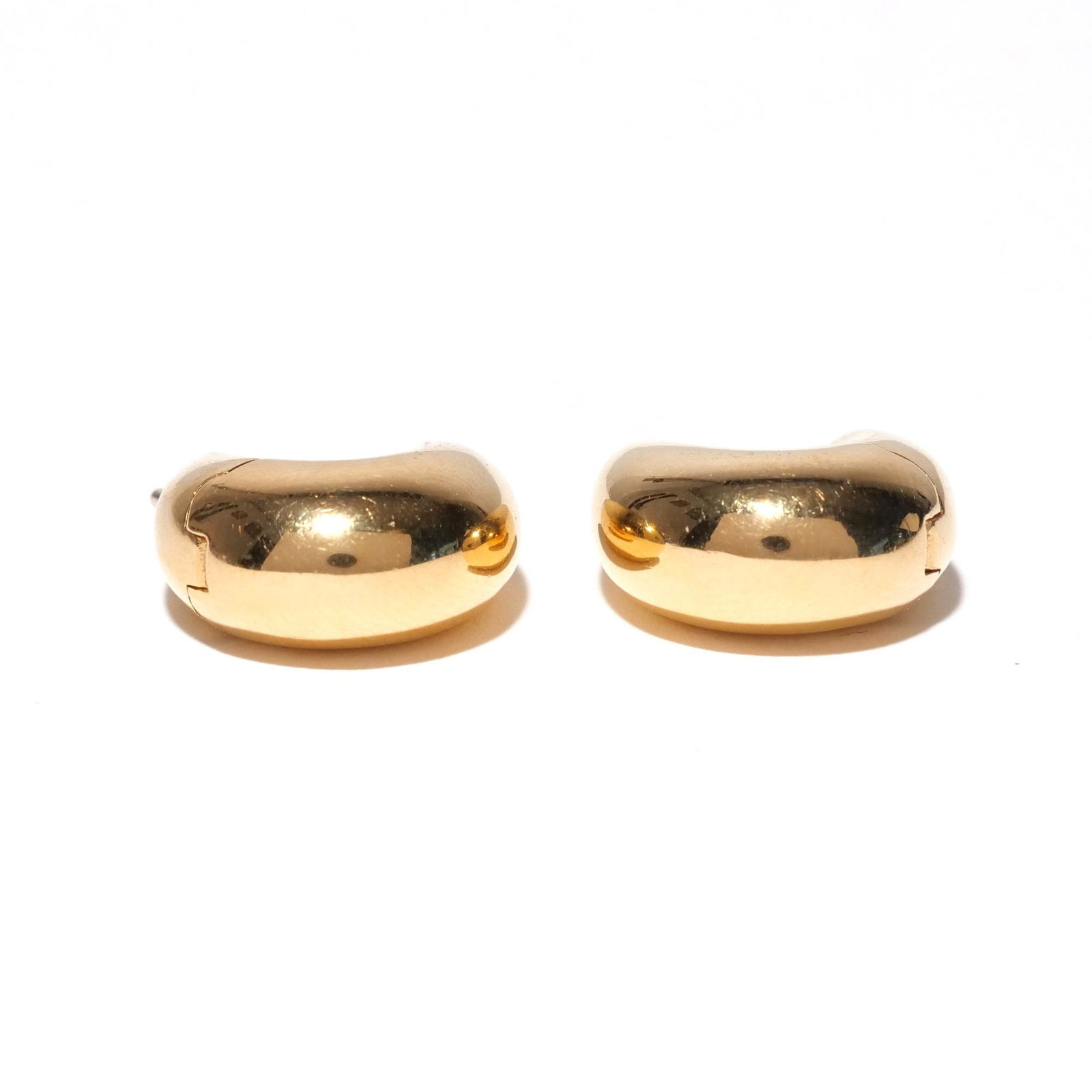 PAIR FRENCH 18k GOLD HUGGIE EARRINGS (1 of 5)
