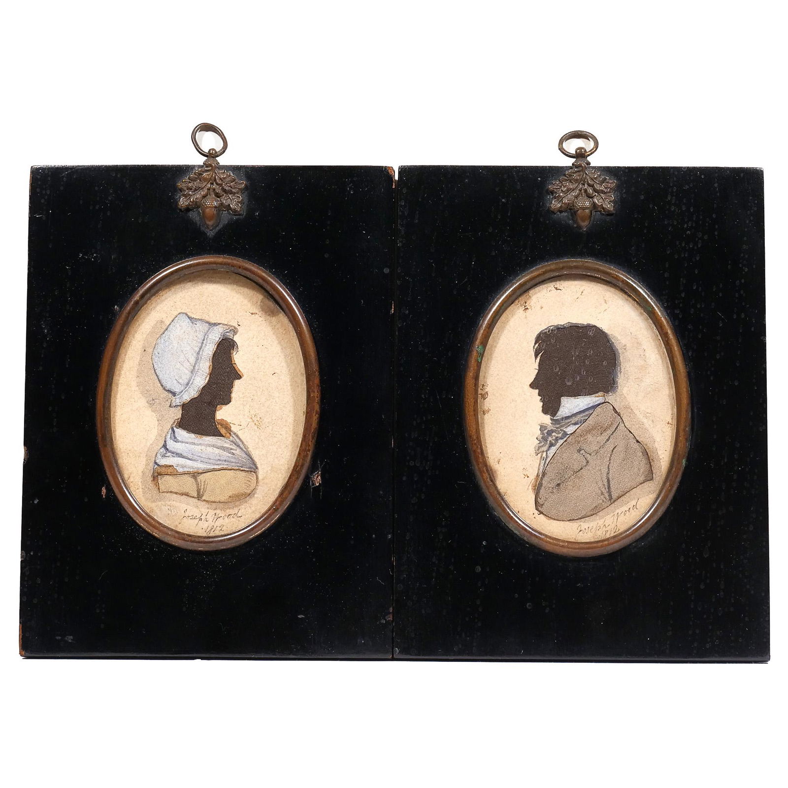 (2pc) JOSEPH WOOD (American, 1778-1830) (1 of 10)