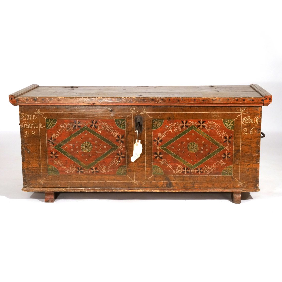 SCANDINAVIAN PROVINCIAL DOWRY CHEST, 1826 (1 of 16)