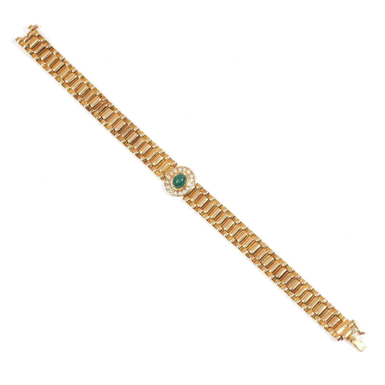 LADY'S 18k GOLD, EMERALD, & DIAMOND BRACELET (1 of 9)