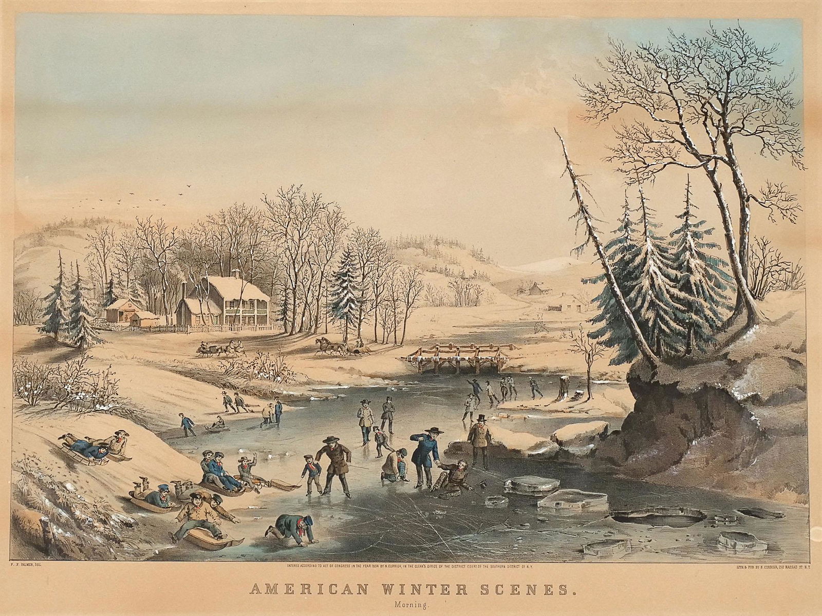 CURRIER & IVES [PUBLISHERS]: AMERICAN WINTER (1 of 12)