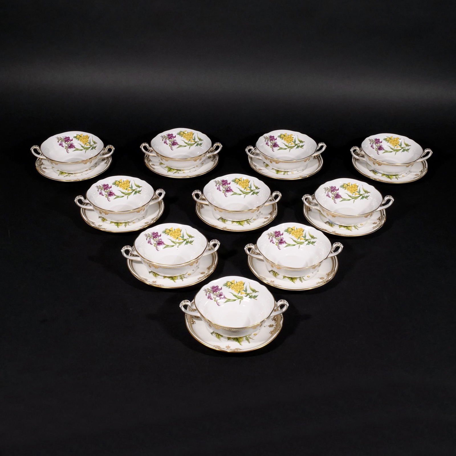 (20pc) SPODE SOUP BOWLS & UNDERPLATES (1 of 8)