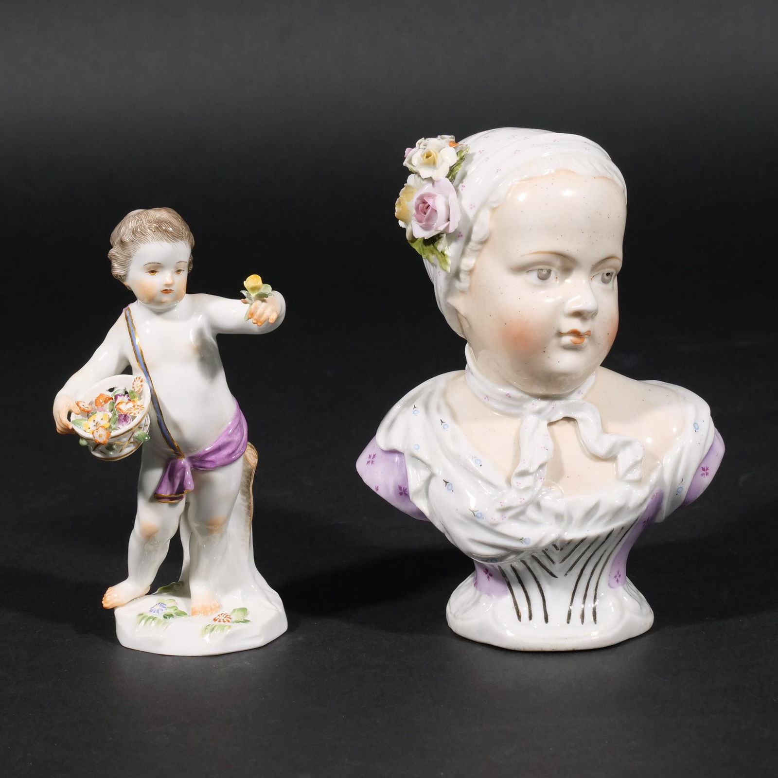 (2pc) MEISSEN PORCELAIN FIGURES (1 of 10)