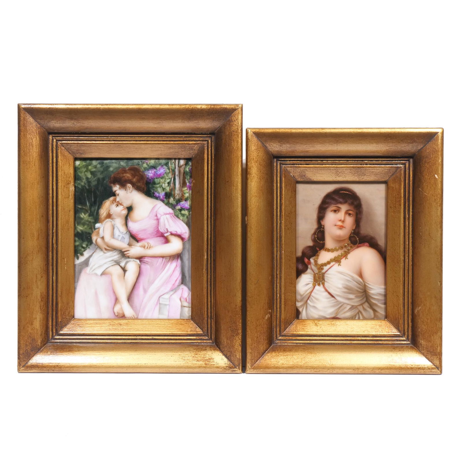 (2pc) 19th CENTURY PORCELAIN PLAQUES (1 of 10)