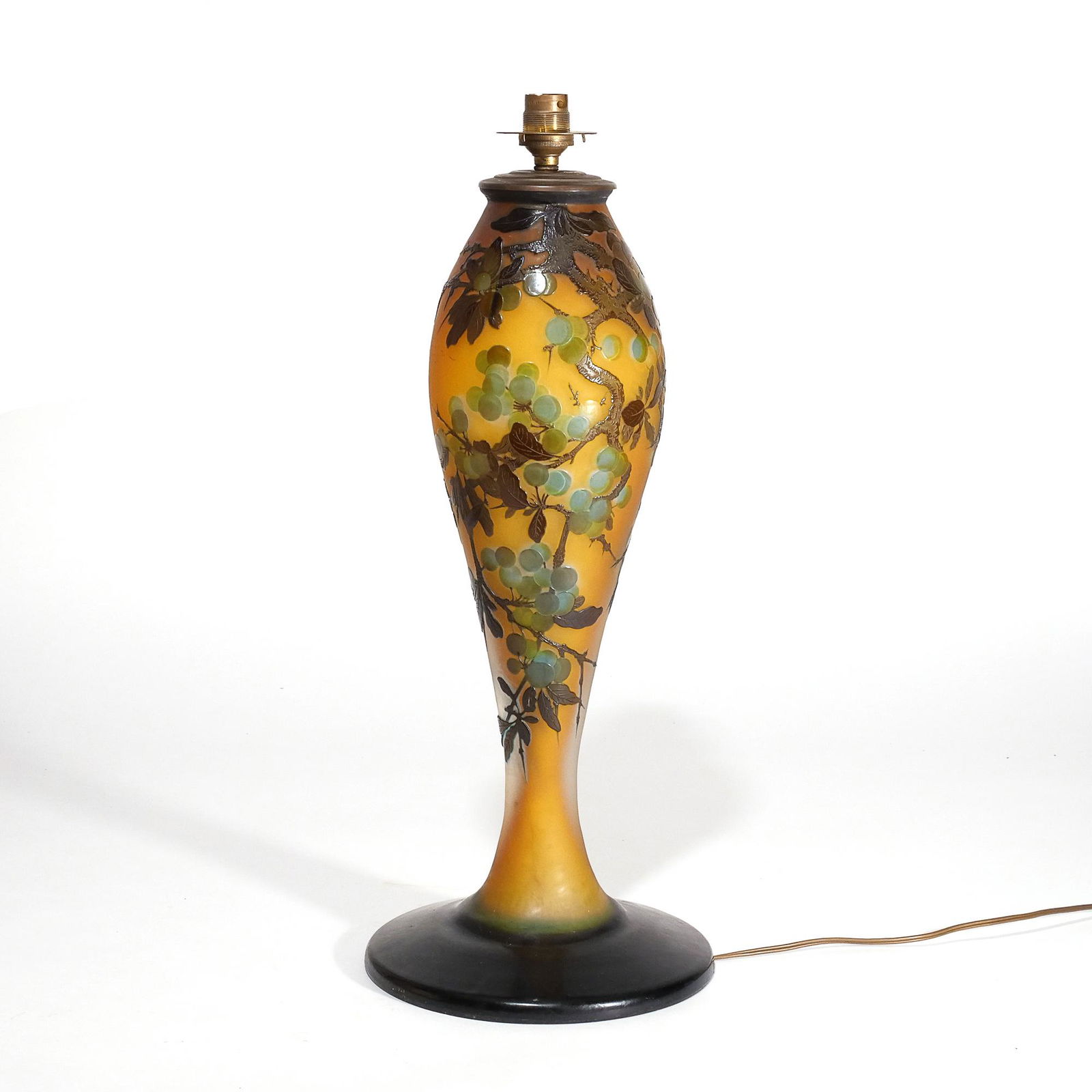 FRENCH GALLE ART GLASS VASE LAMP (1 of 10)