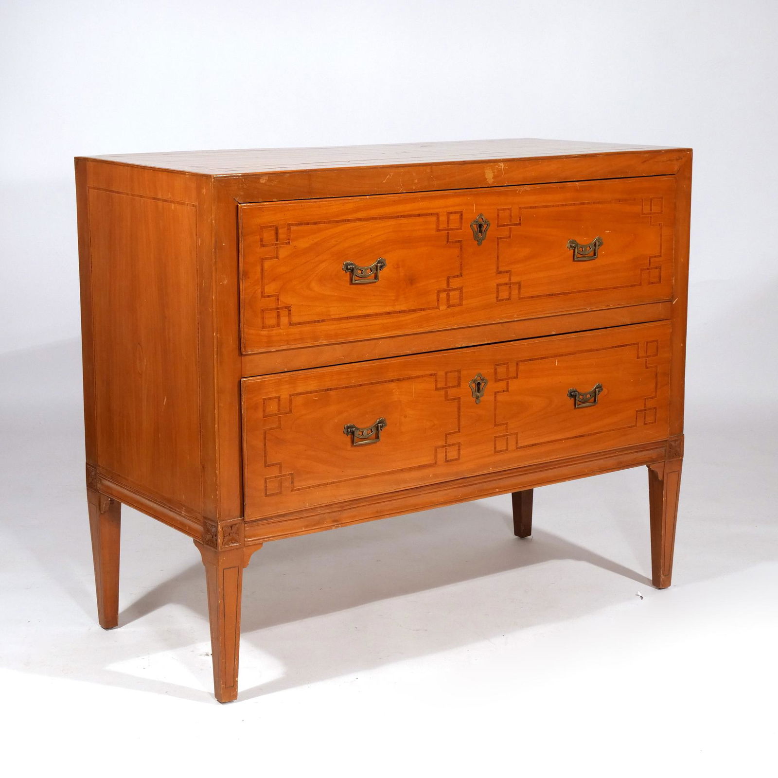 ITALIAN INLAID FRUITWOOD COMMODE (1 of 10)
