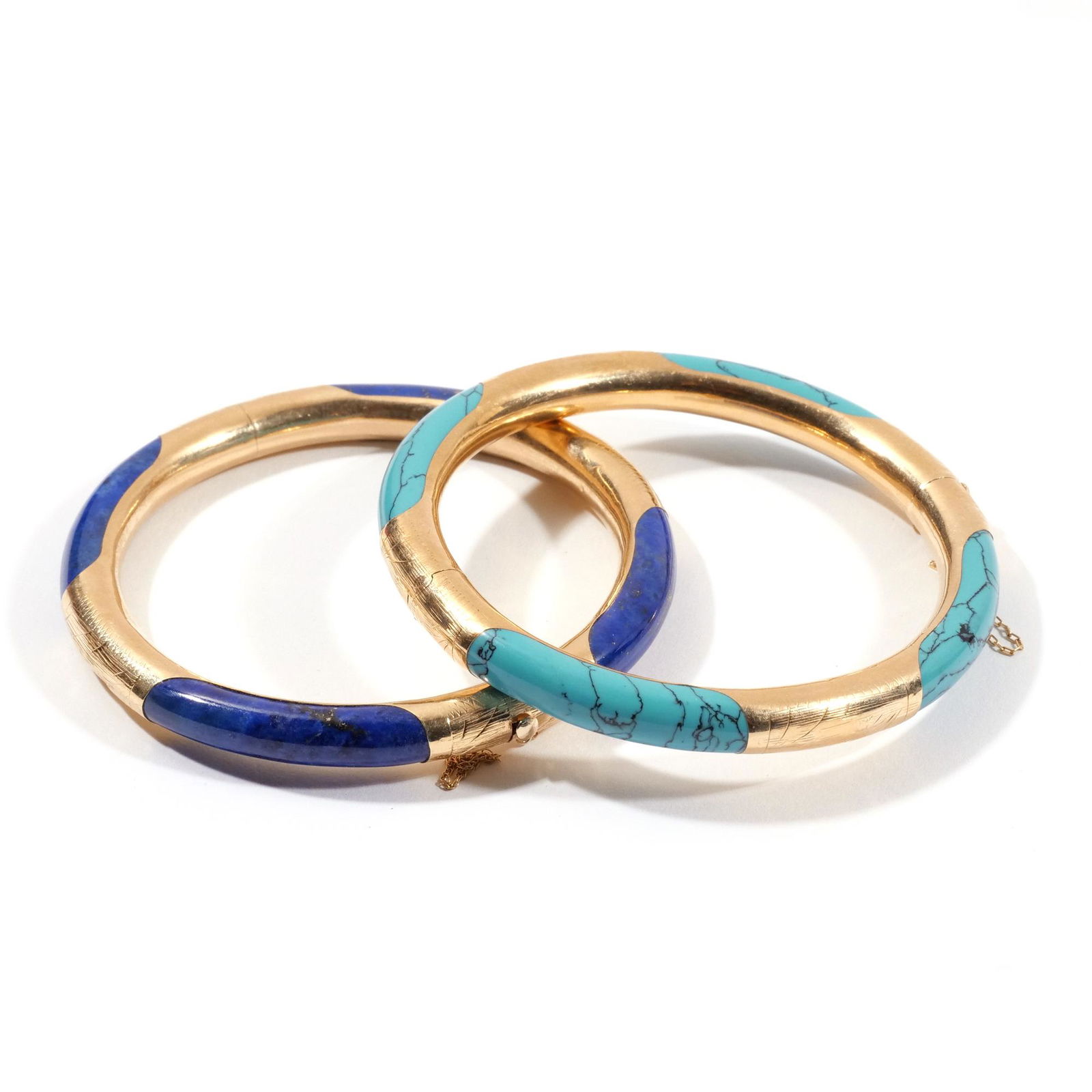 (2pc) 14k GOLD HARD BRACELETS (1 of 8)