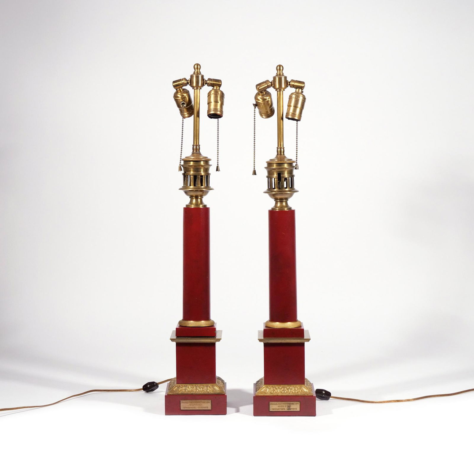 PAIR FRENCH ANTIQUE-STYLE TABLE LAMPS (1 of 10)
