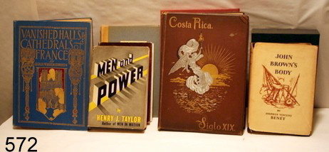 572) 9 VOLUMES INCLUDING : "JOHN BROWN'S BODY": BY STEPHEN VINCENT BENET, FIRST EDITION AFTER THE FIRST PRINTING OF 200 DELUXE EDITIONS W/ D/J;