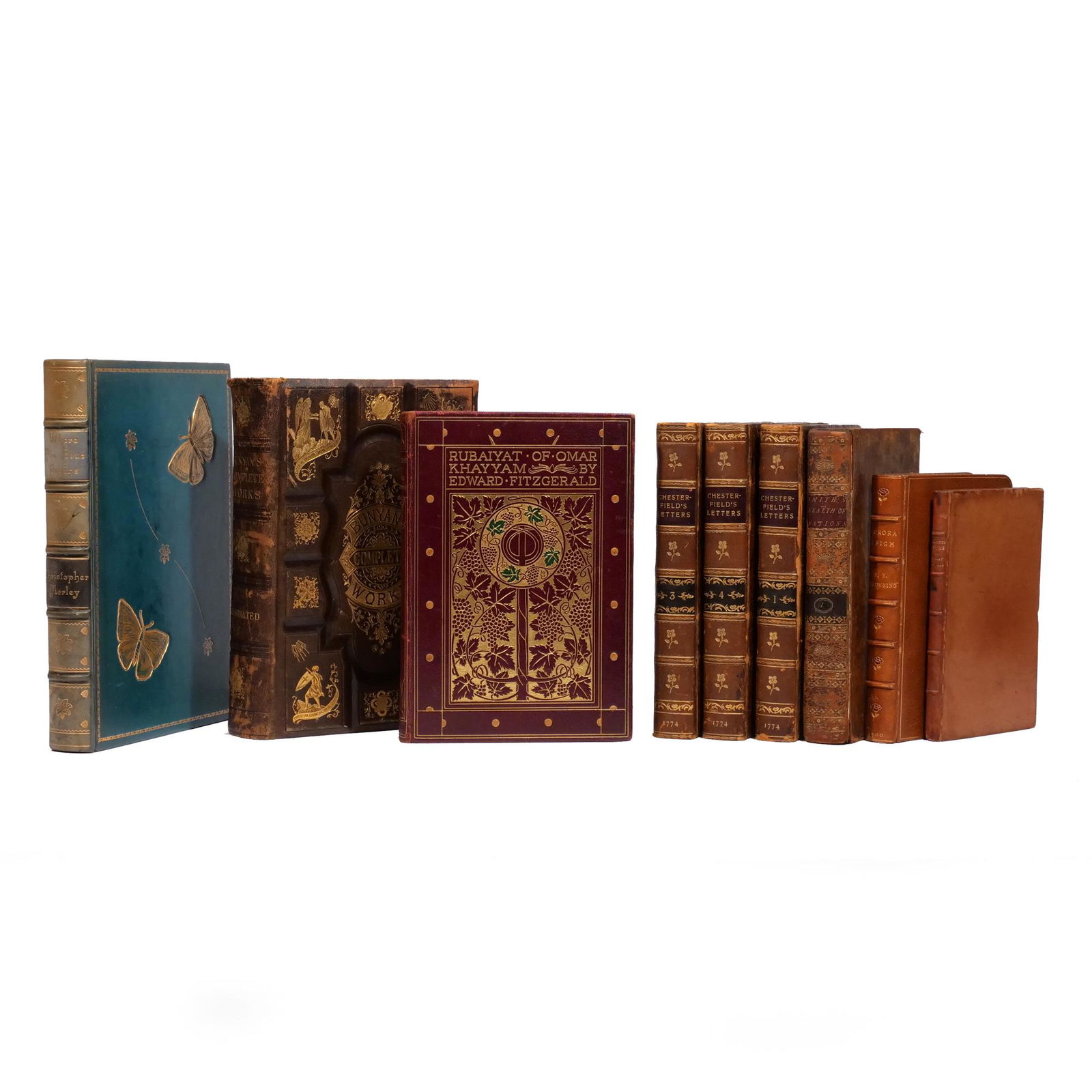 (9vol) FULL LEATHER BINDINGS & ANTIQUARIAN BOOKS (1 of 14)