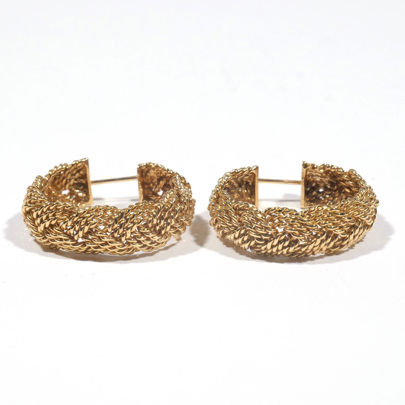 AGA CORREA "TURKS HEAD" THREE STRAND EARRINGS (1 of 4)