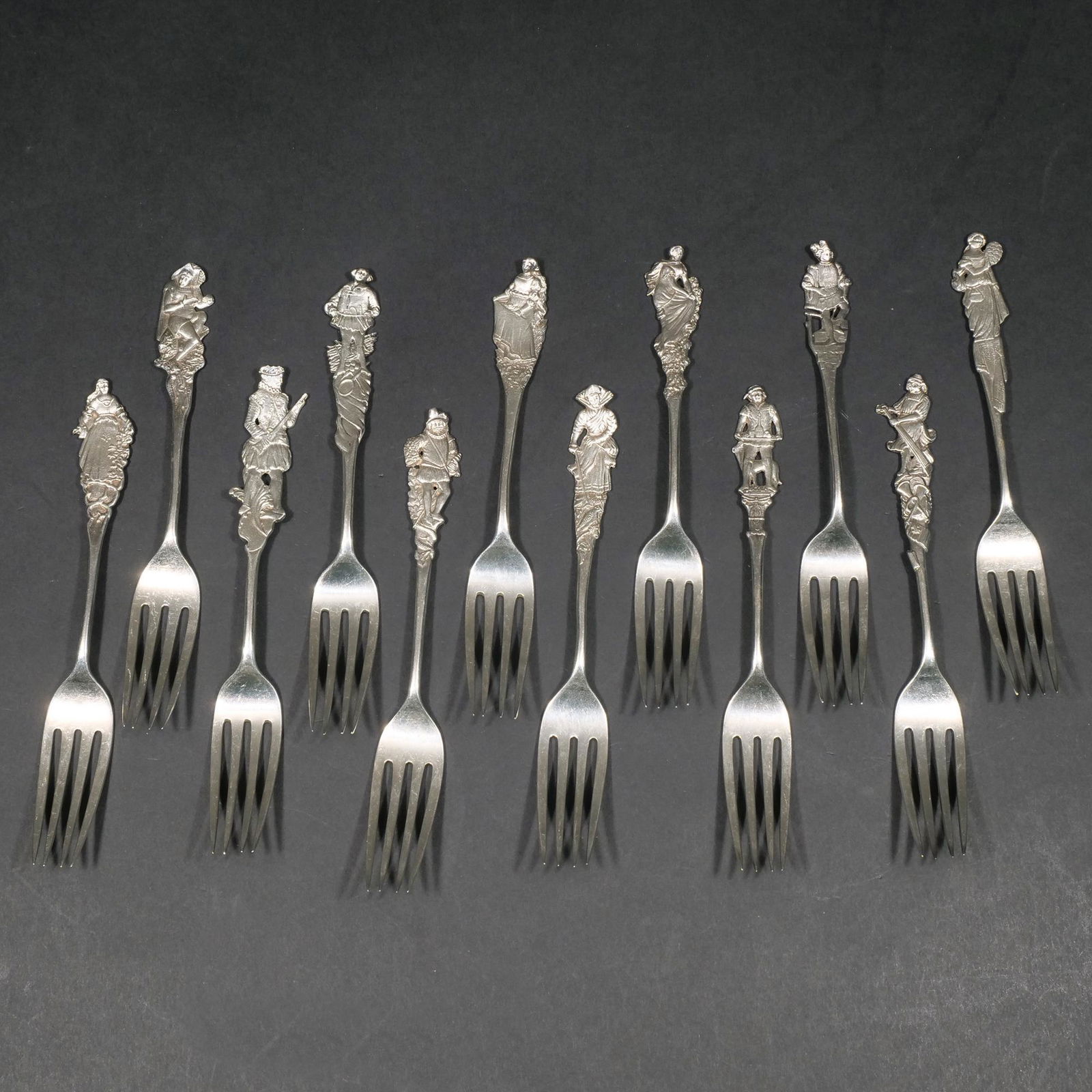 (12pc) GORHAM NUREMBURG STERLING SILVER FORKS (1 of 12)