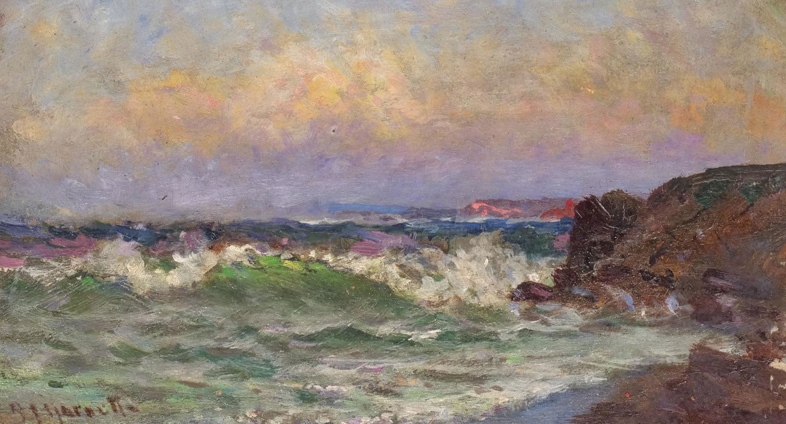 ROCKY COASTLINE SEASCAPE, 19th / 20th Century (1 of 8)