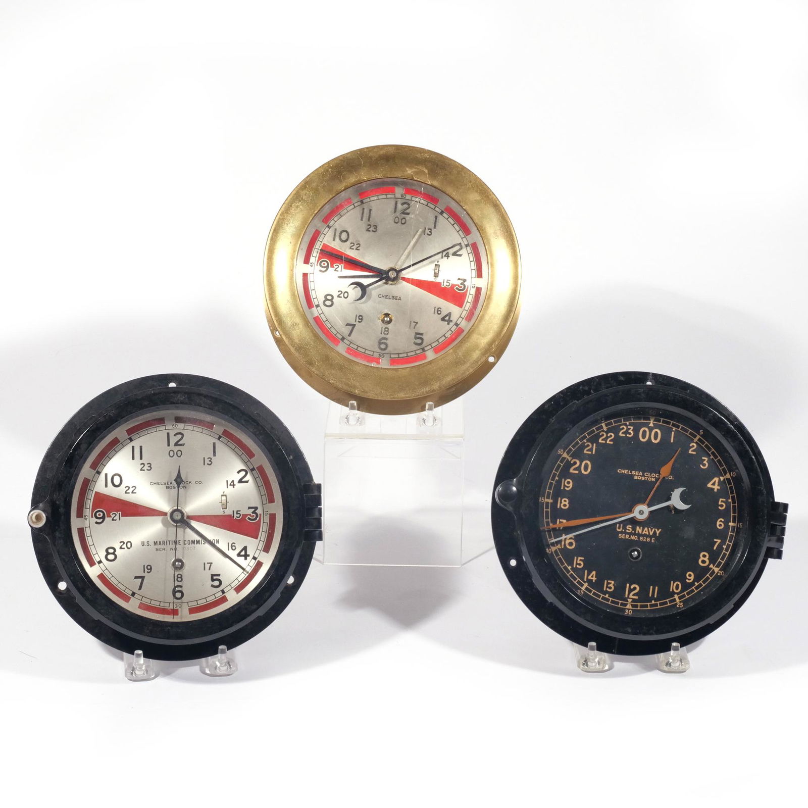 (3pc) CHELSEA DECK & ENGINE SHIP'S CLOCKS (1 of 14)