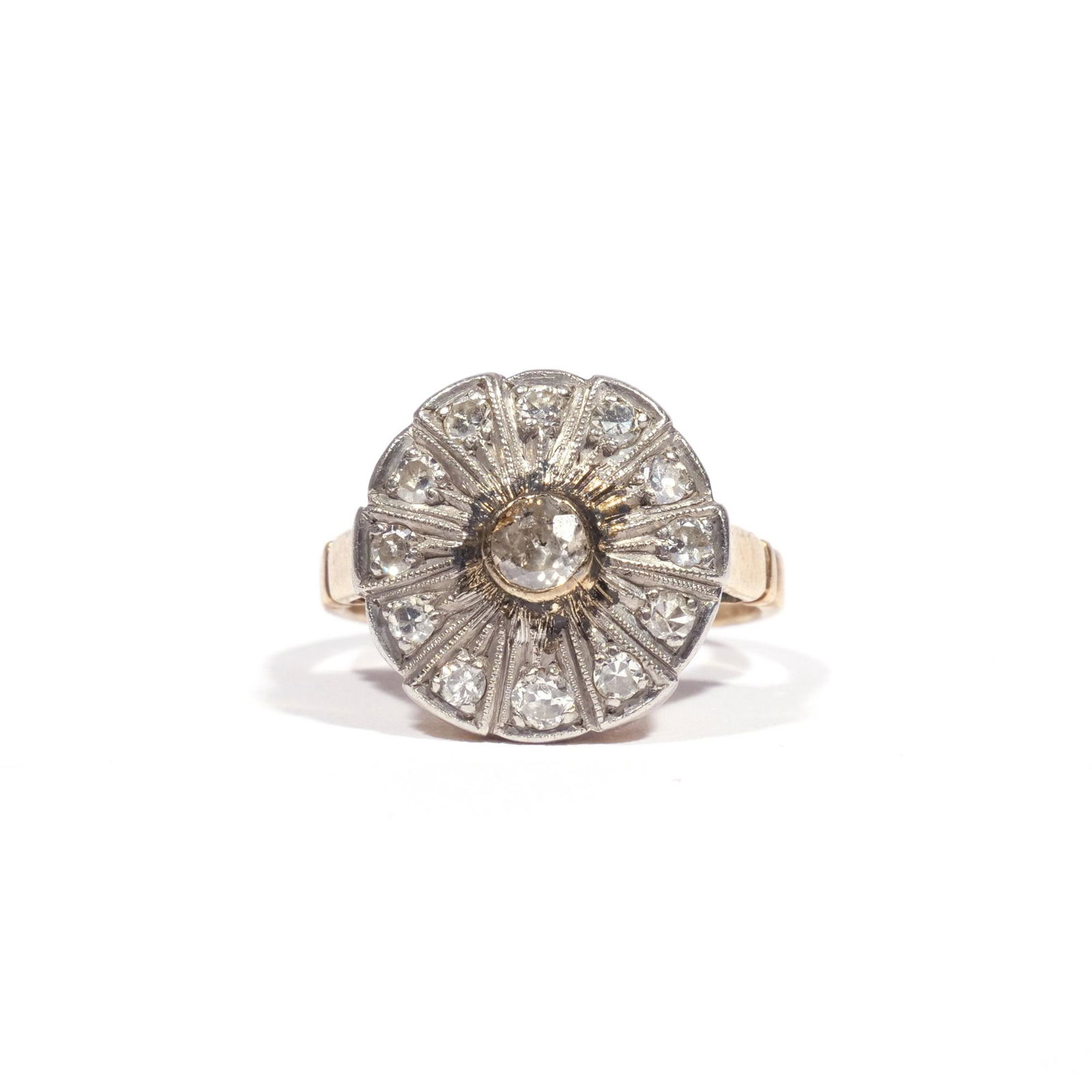 ANTIQUE DIAMOND & GOLD COCKTAIL RING (1 of 4)