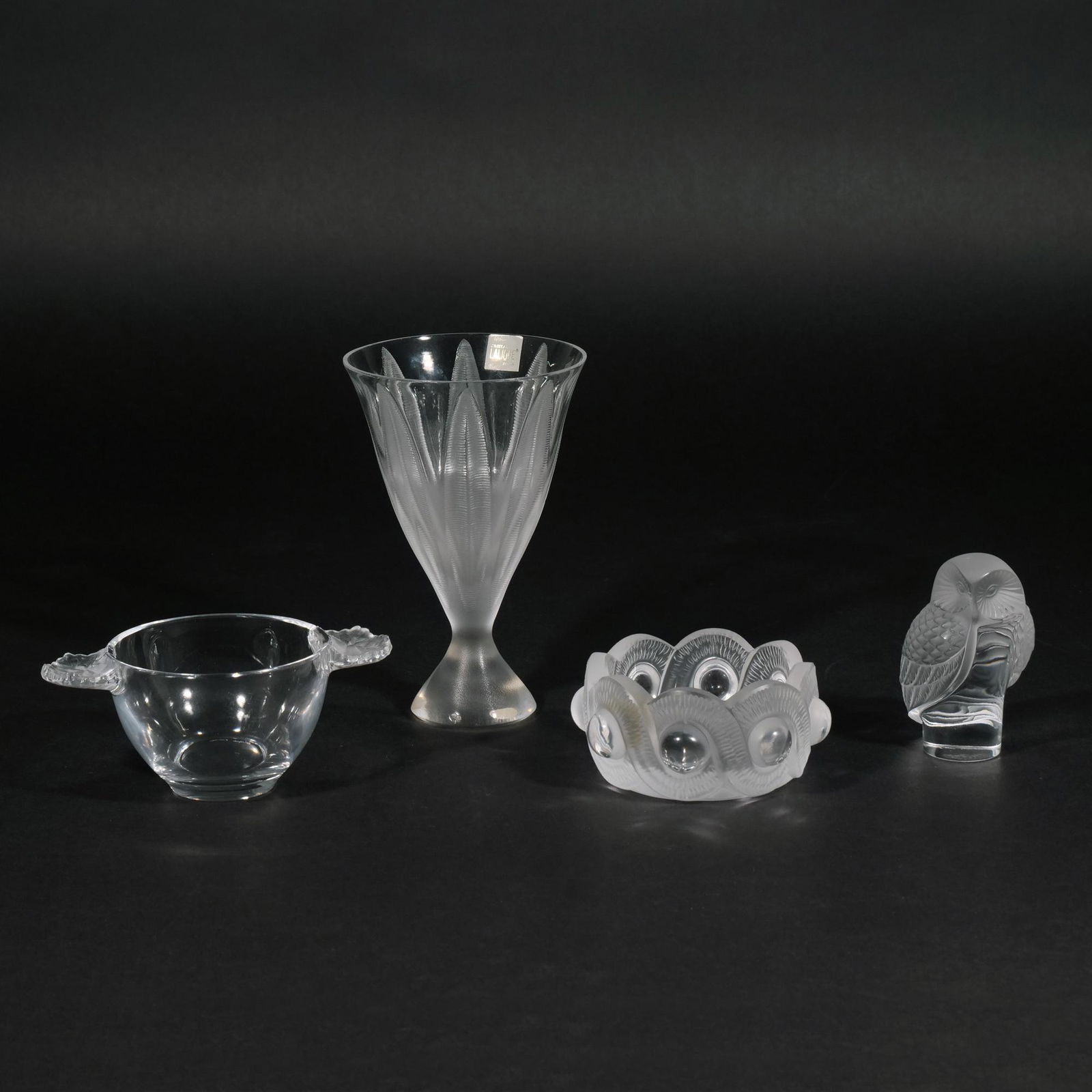 (4pc) LALIQUE GLASSWARE (1 of 10)