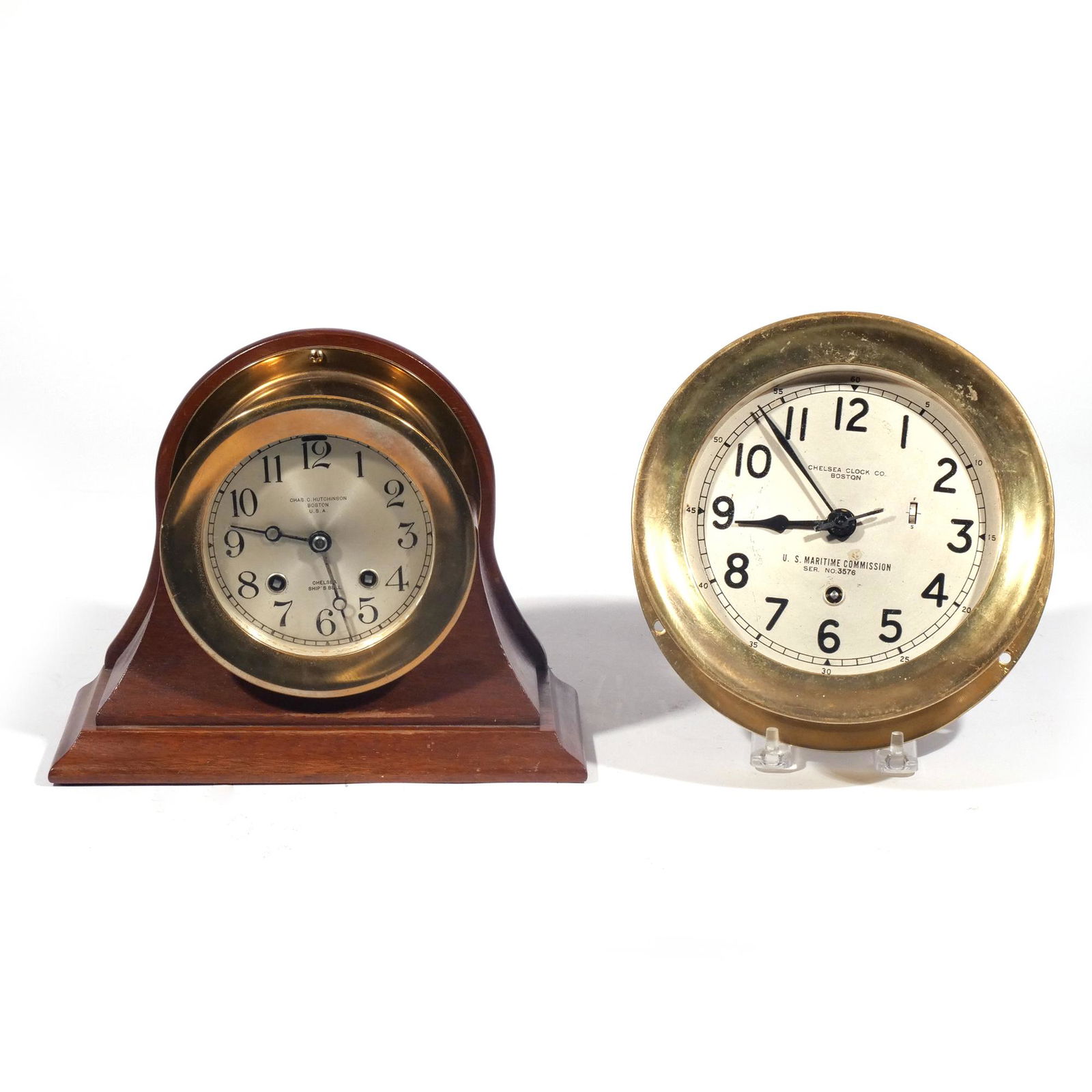 (2pc) CHELSEA SHIP'S CLOCKS (1 of 8)
