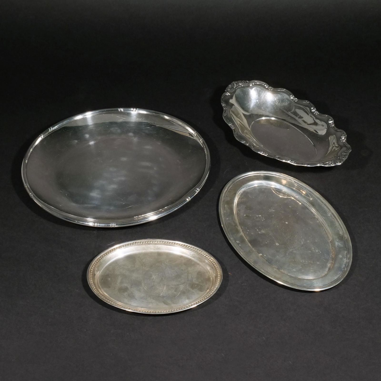 (4pc) STERLING SILVER TRAYS (1 of 7)