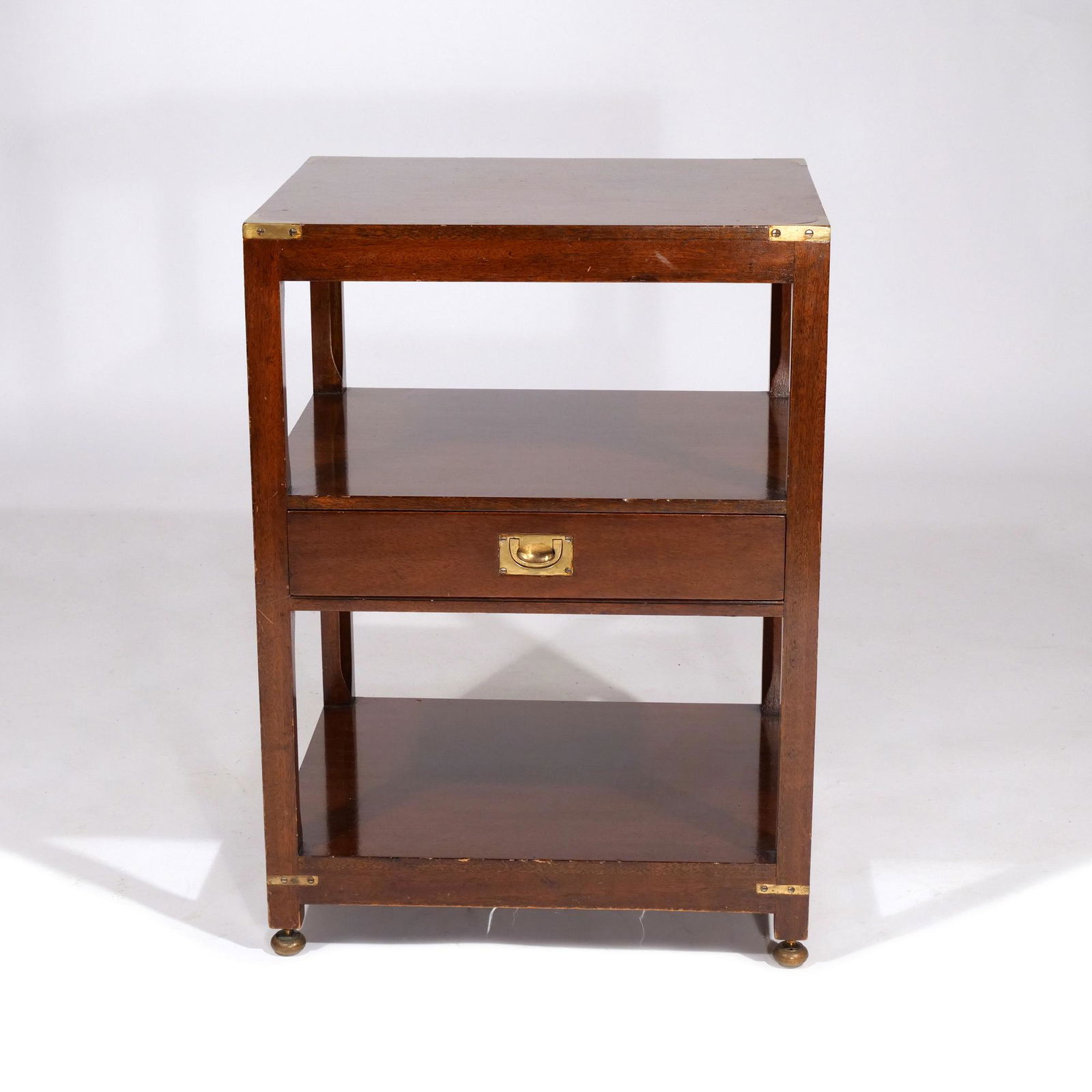 MAHOGANY CAMPAIGN-STYLE SIDE TABLE (1 of 12)