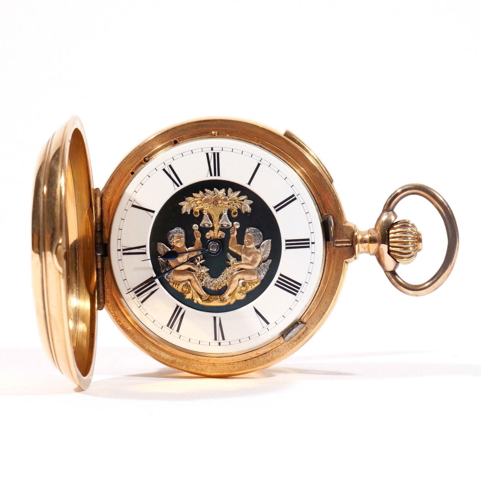 18K  HUNTER CASED QUARTER REPEATER AUTOMATON (1 of 7)