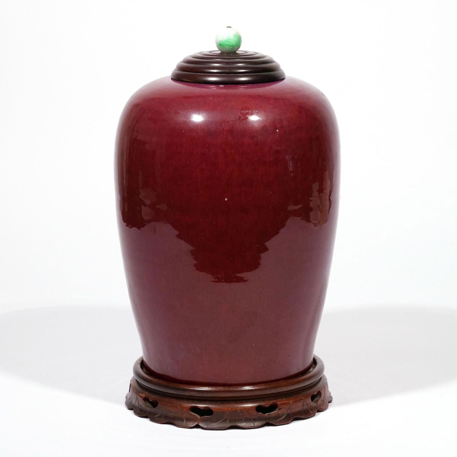 19th CENTURY OR EARLIER CHINESE OVOID GLAZED JAR (1 of 15)