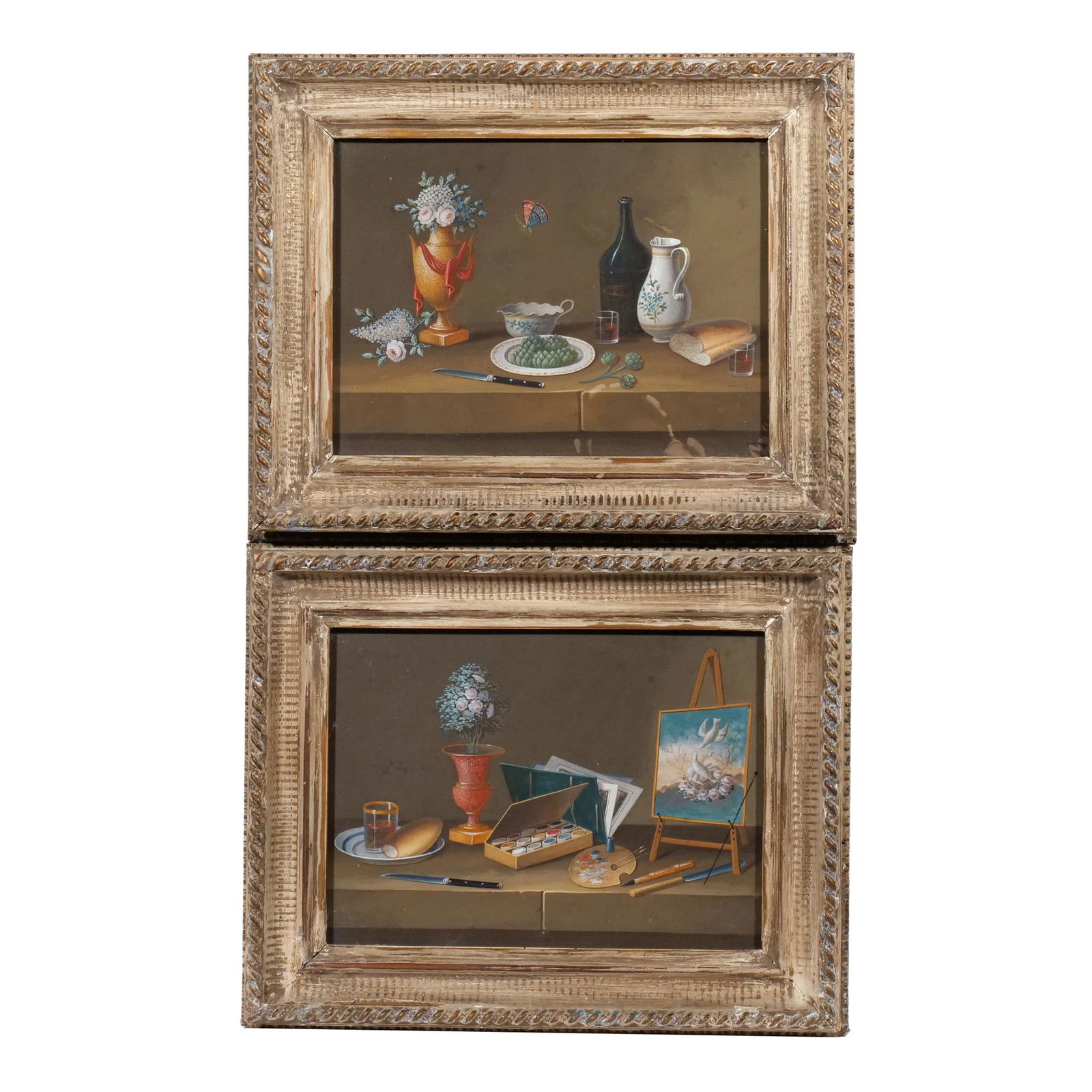 PAIR 19TH CENTURY OR EARLIER STILL LIFE PAINTINGS (1 of 16)