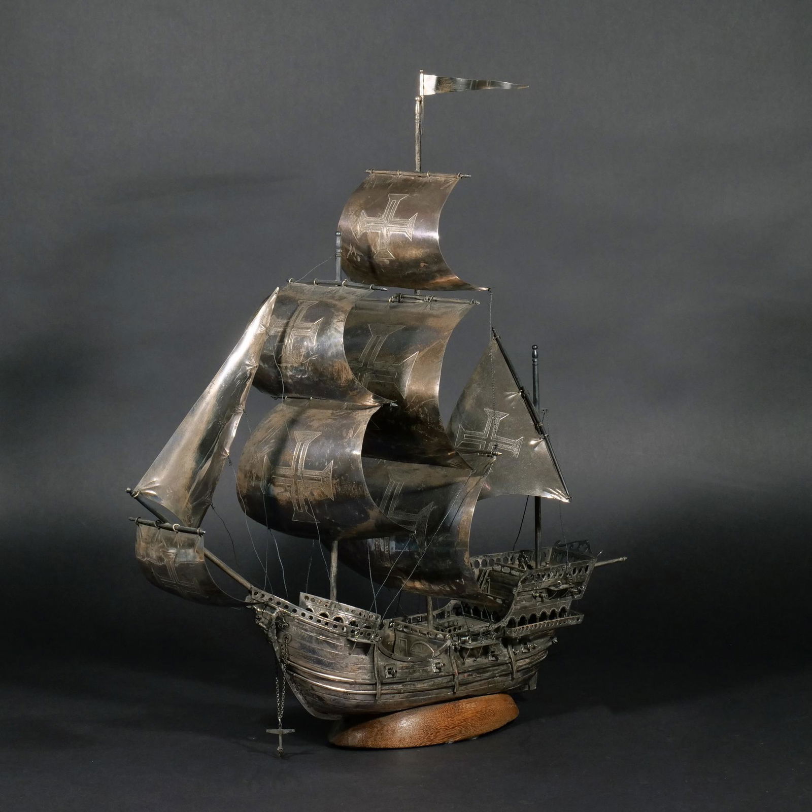 PORTUGUESE .833 SILVER MODEL SHIP (1 of 20)