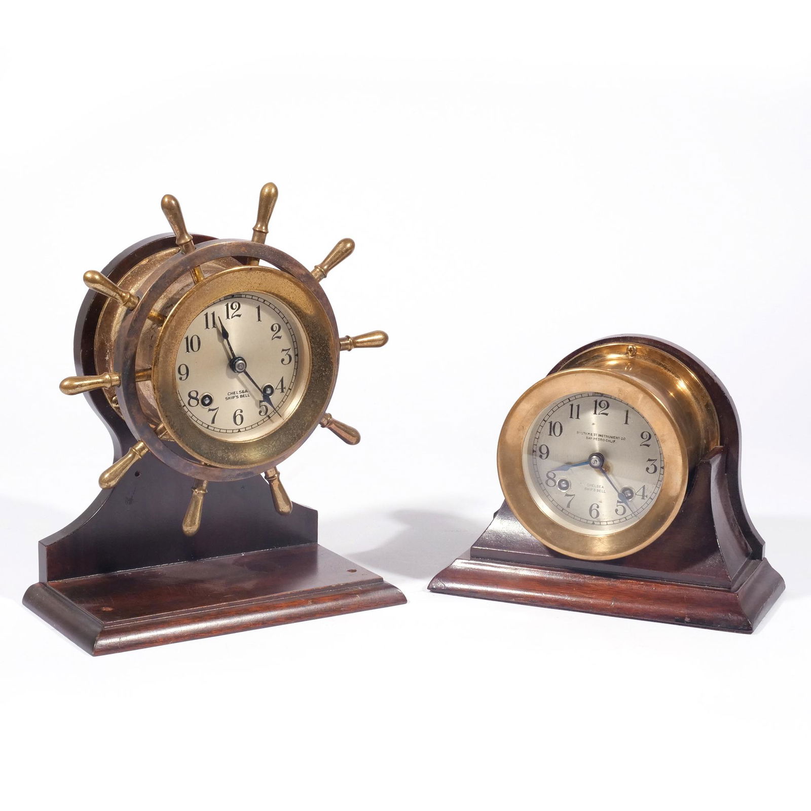 (2pc) CHELSEA SHIP BELL AND WHEEL CLOCK'S (1 of 9)