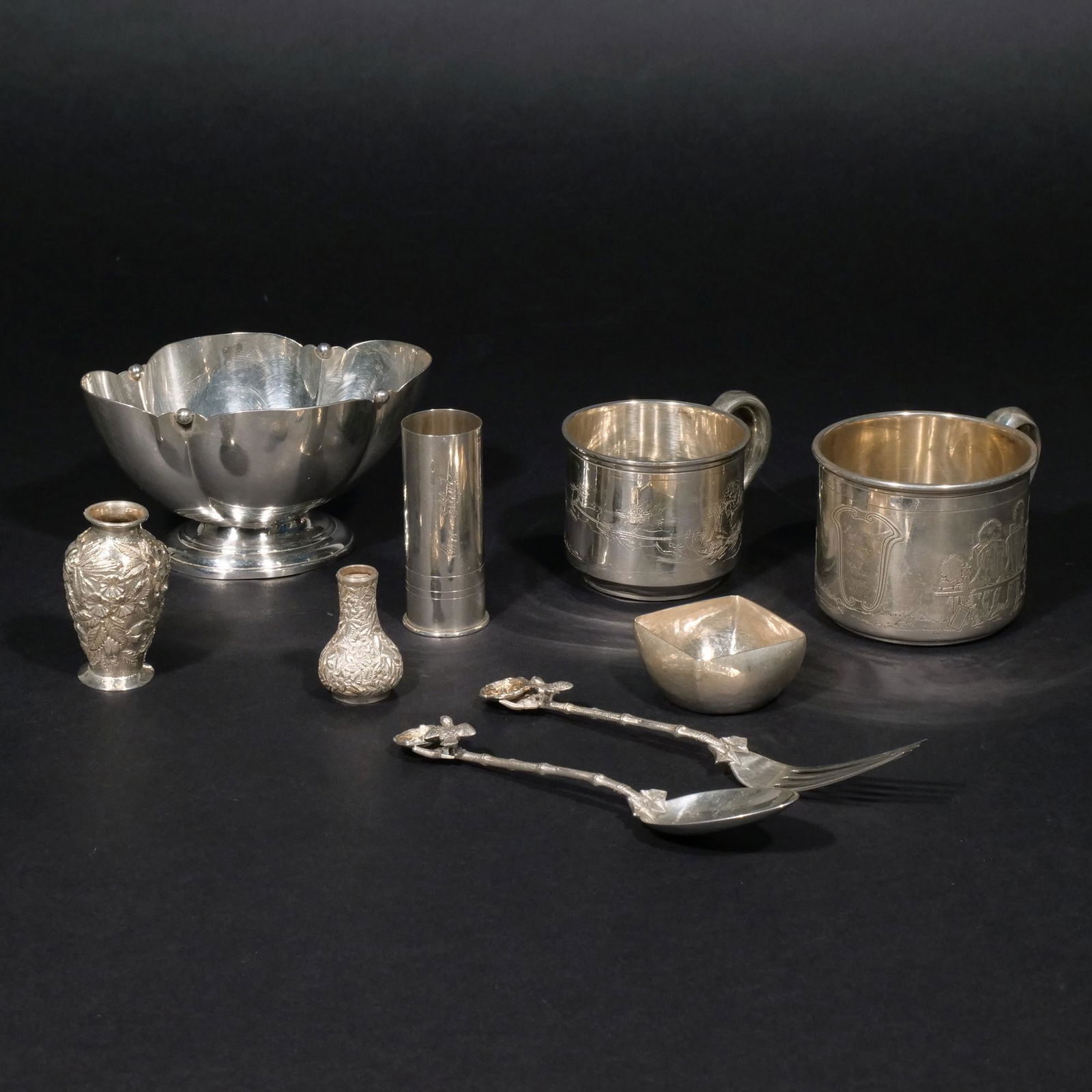 (9pc) AMERICAN STERLING SILVER FLAT & HOLLOWARE (1 of 17)