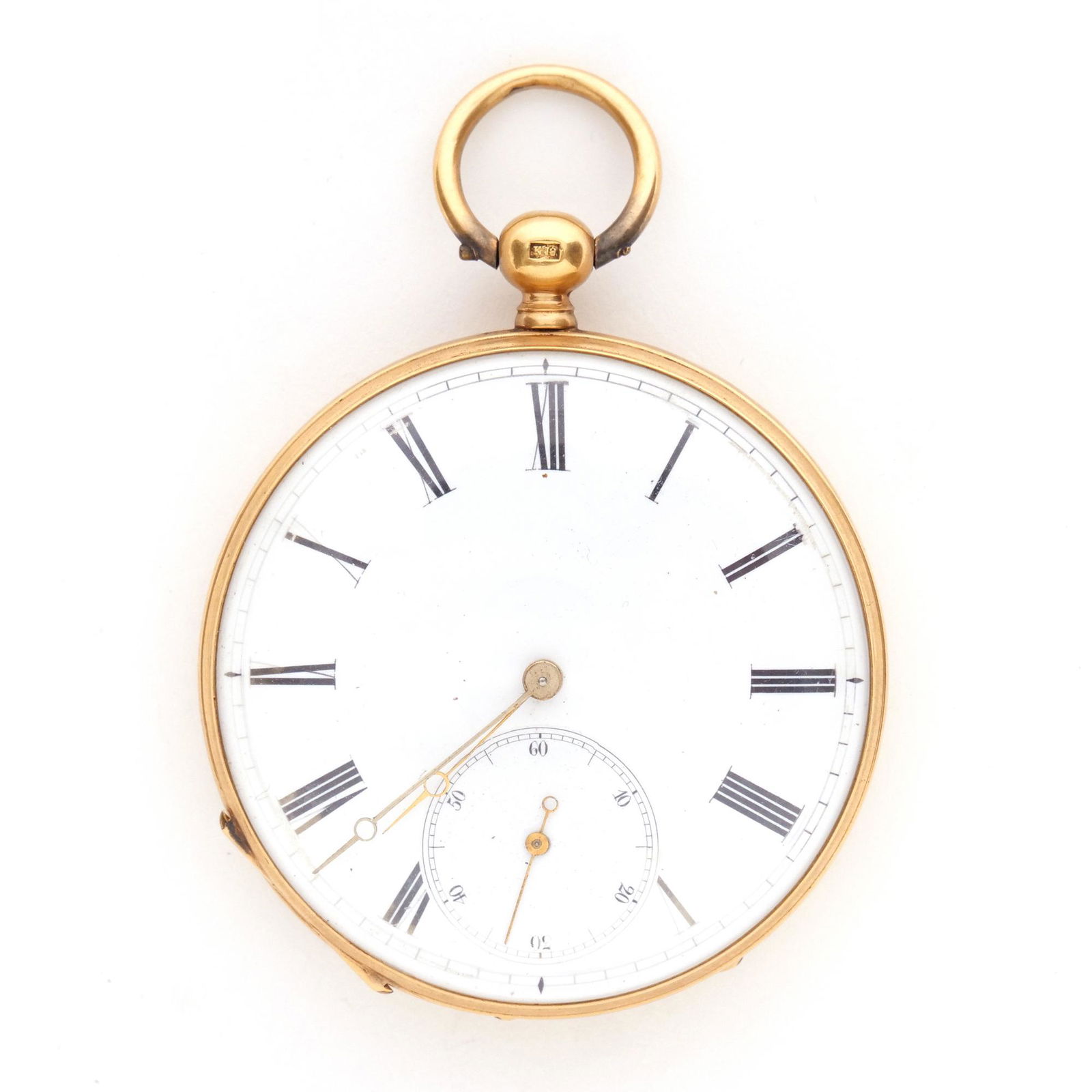 18K GOLD OPEN FACE WATCH (1 of 8)