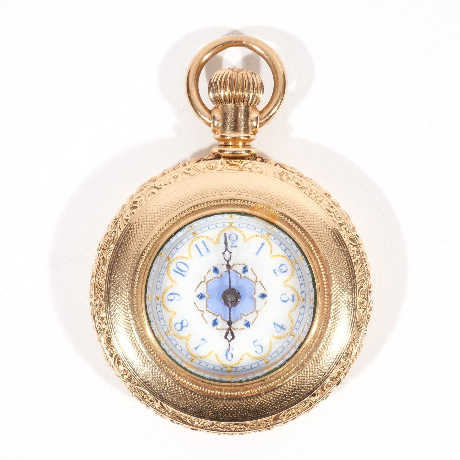 14K WALTHAM ENAMEL OPENFACE DRESS WATCH (1 of 10)