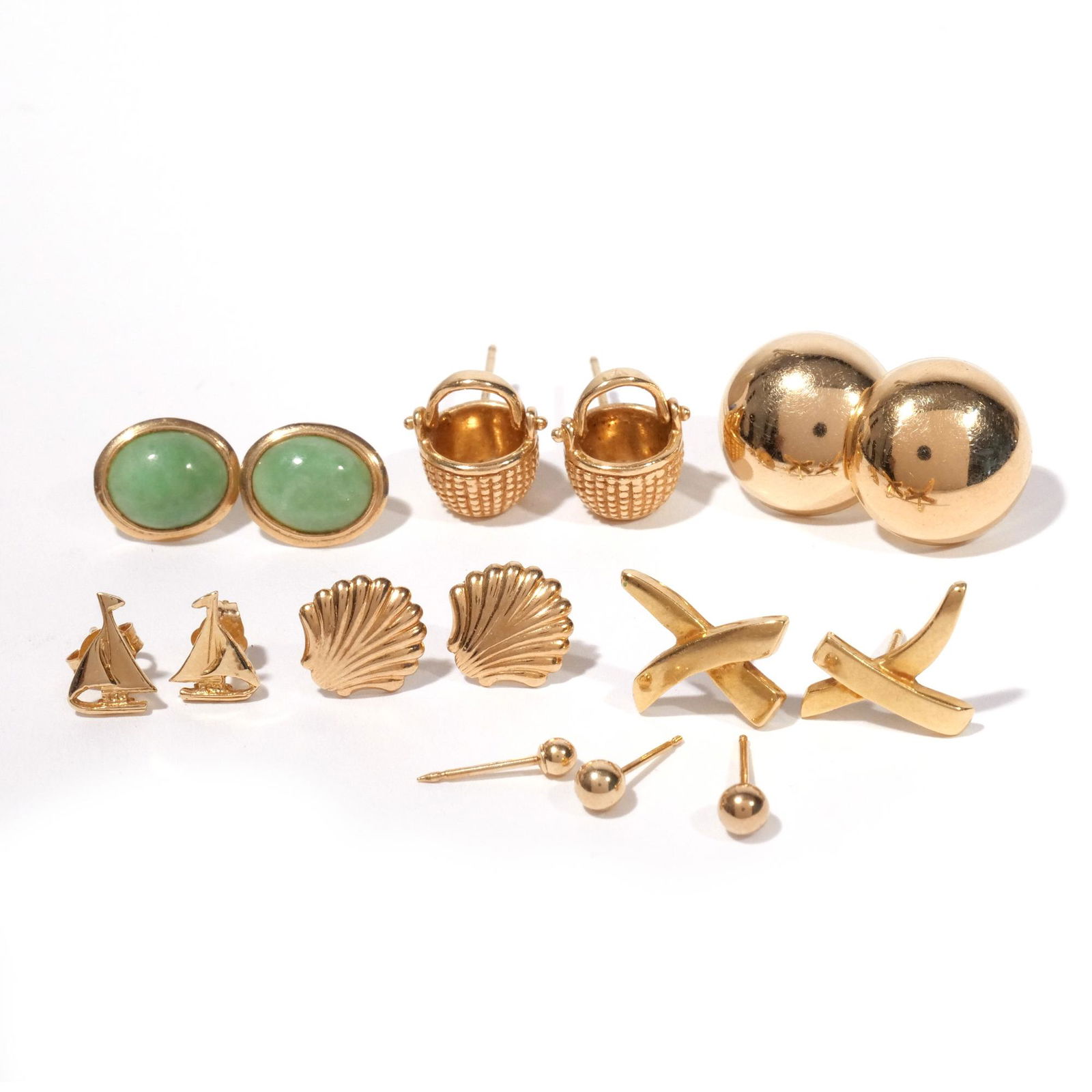 14k GOLD NANTUCKET BASKET & OTHER EARRINGS (1 of 9)
